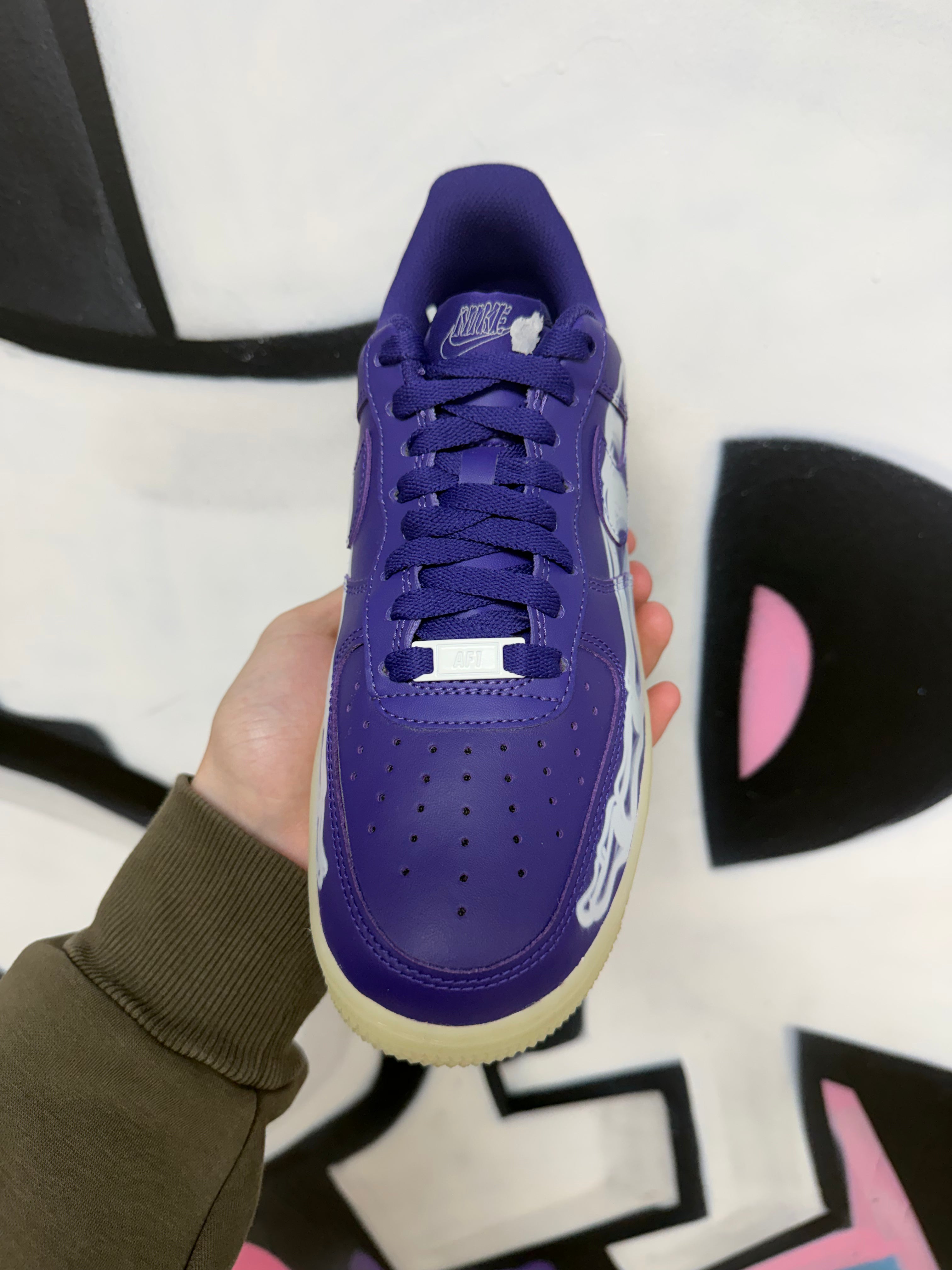 Nike AF1 Purple Skeleton Sneakers