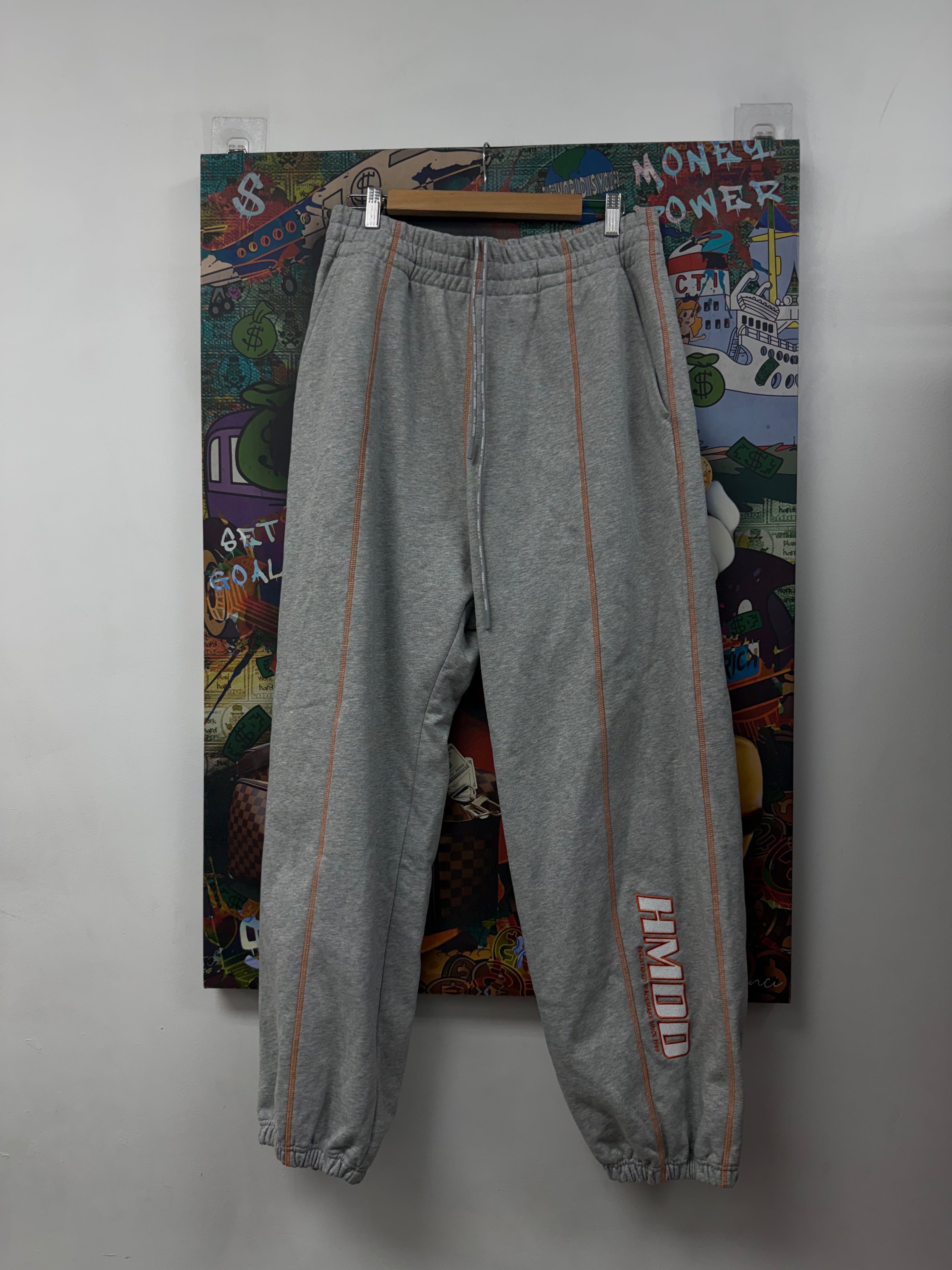 HMDD Grey Orange Stitched Sweats