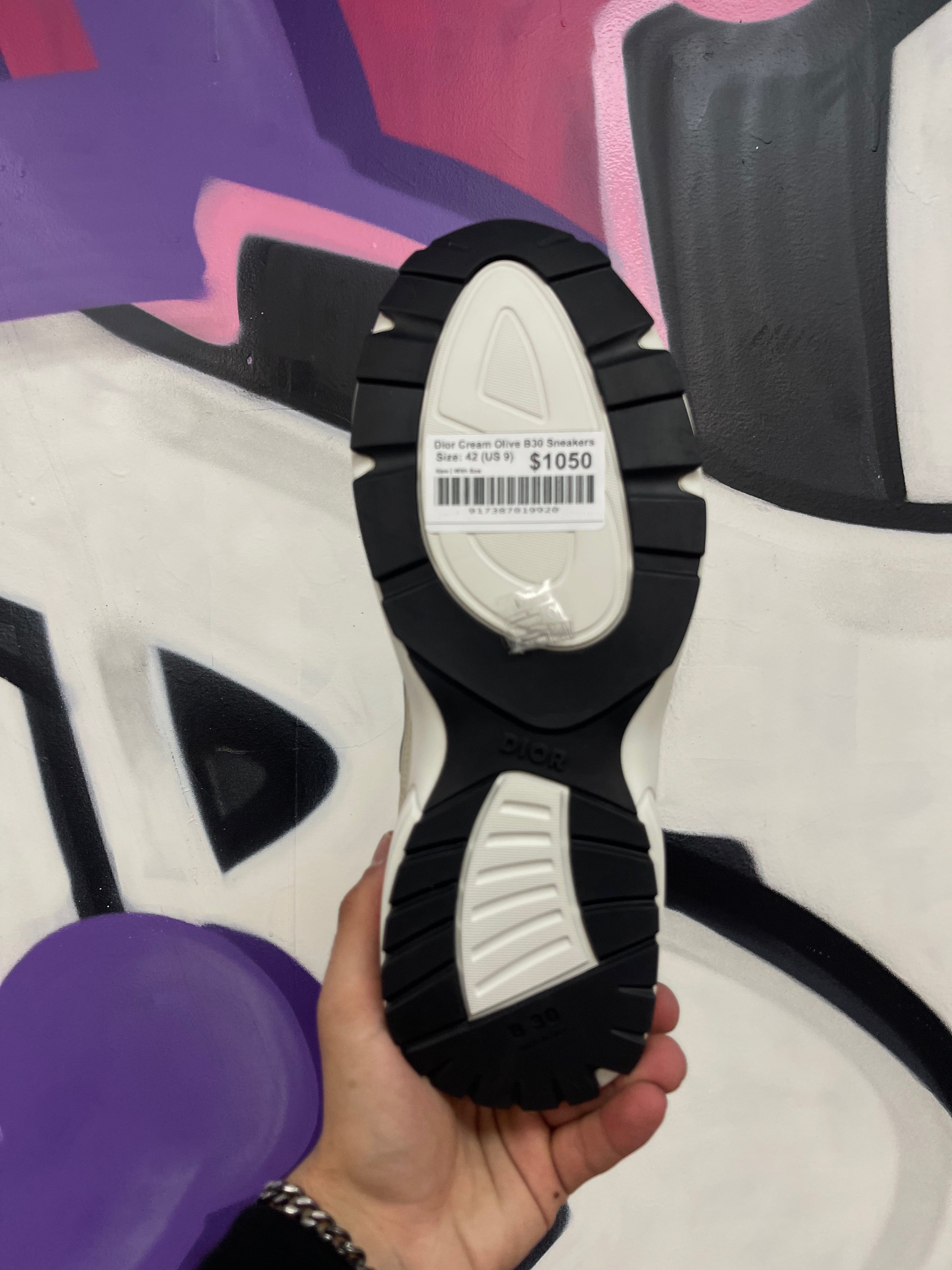 Dior Cream Olive B30 Sneakers