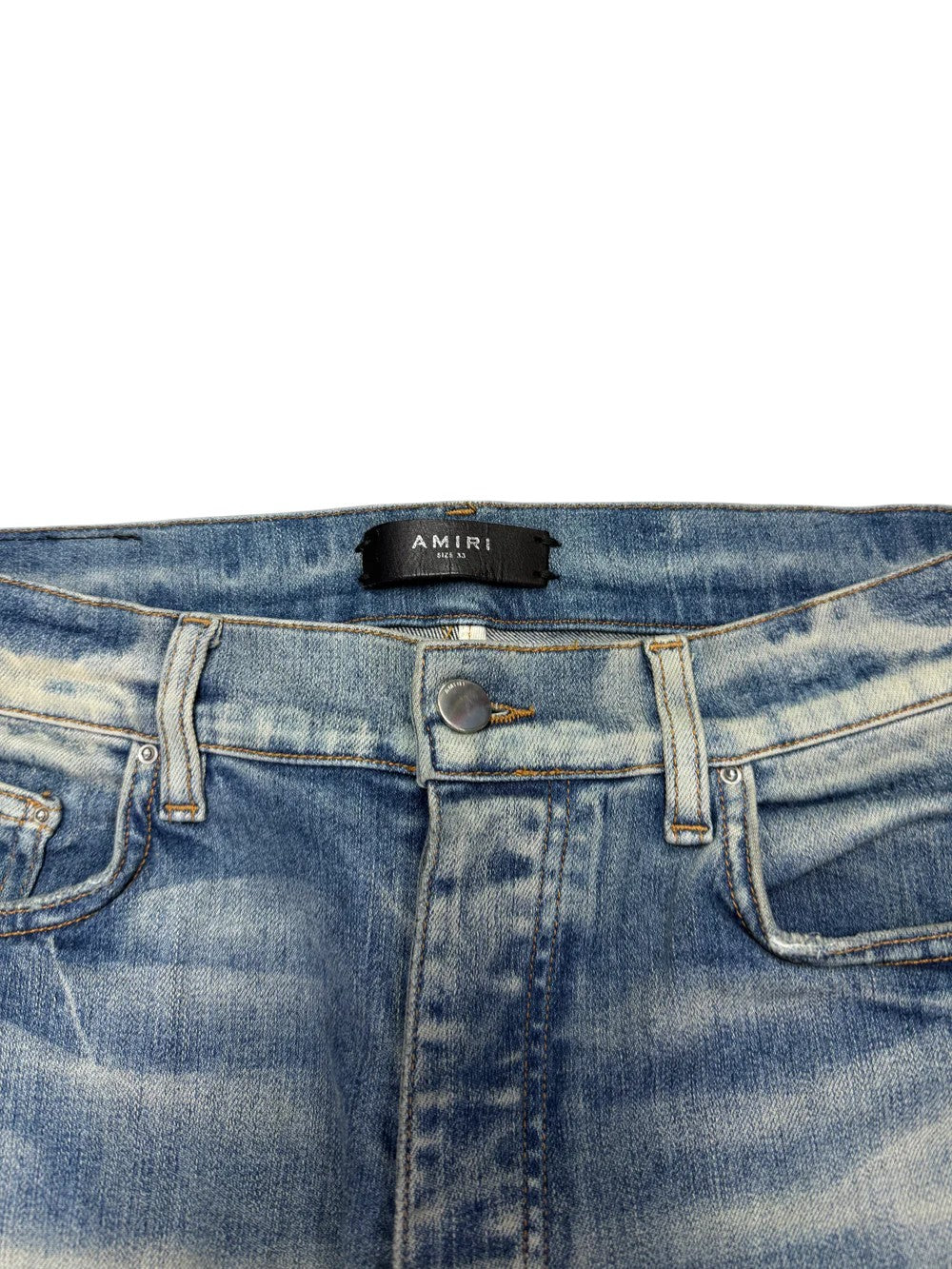 Amiri MX1 Paisley Patch Light Wash & Blue Jeans