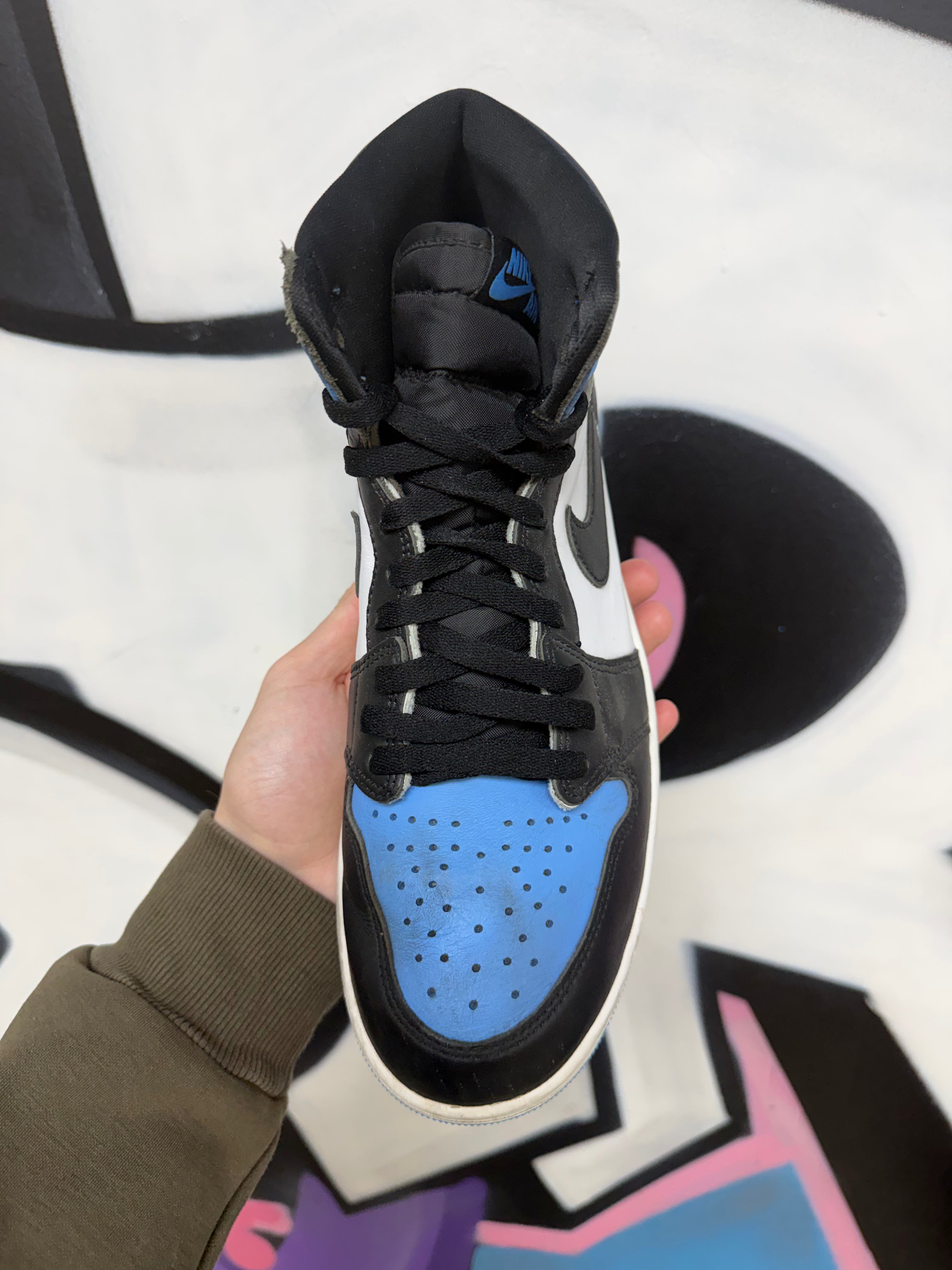 Jordan 1 UNC Toe Sneakers