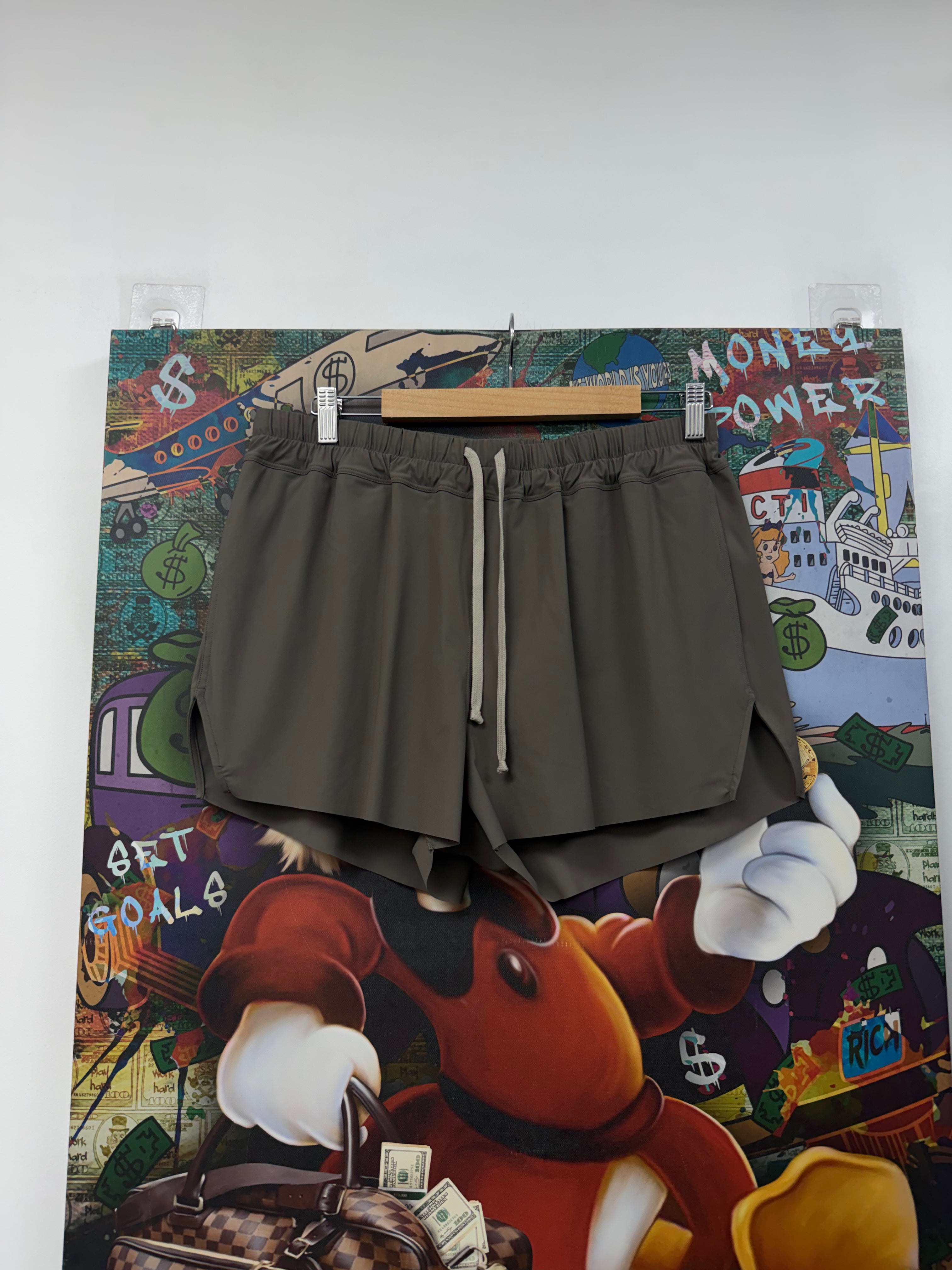 Rick Owens 'Bela Boxer' Tan Shorts