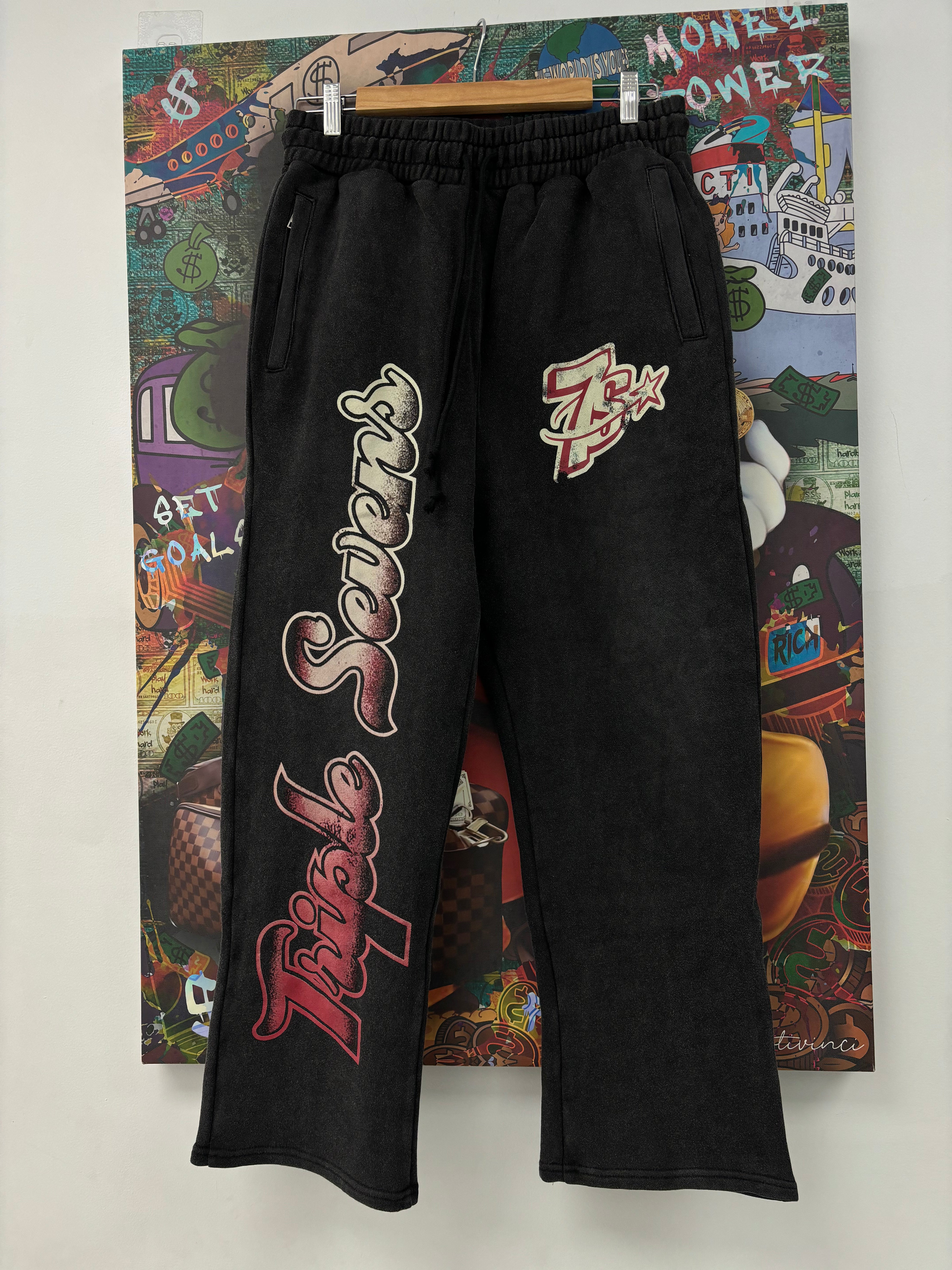 Triple 7 All Star Grey Red Sweats (S-XL) New
