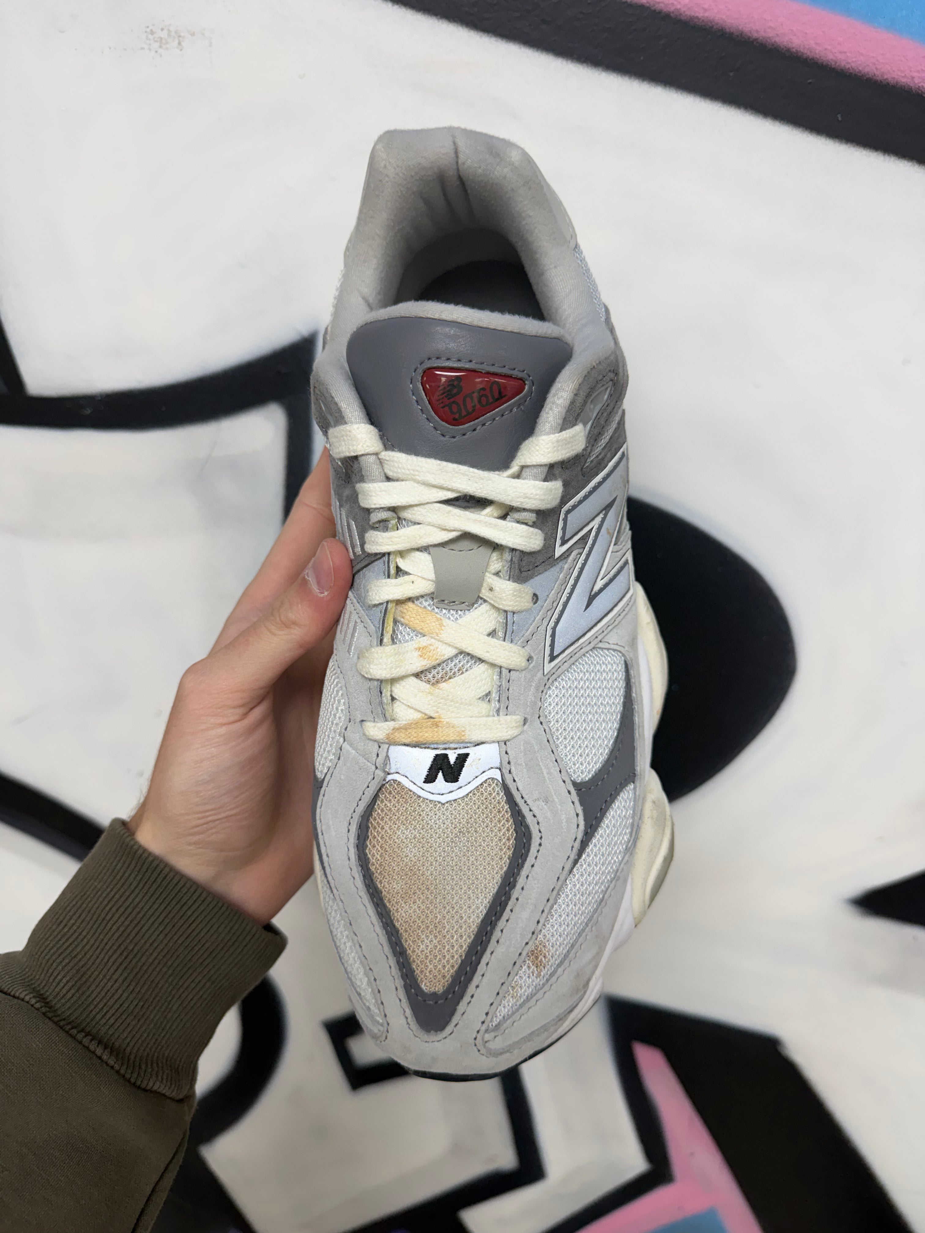 New Balance Grey White 9060 Sneakers