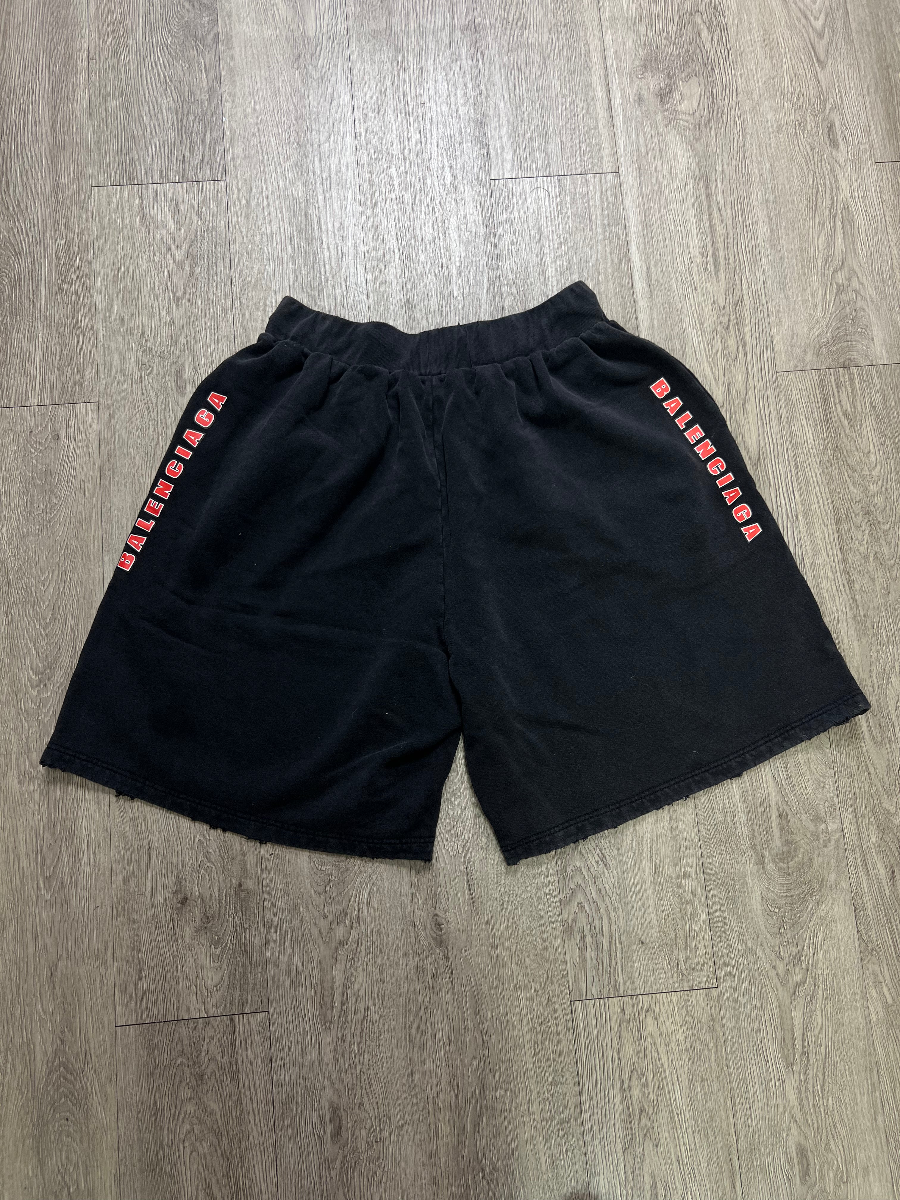 Balenciaga Black Red Infinity Shorts