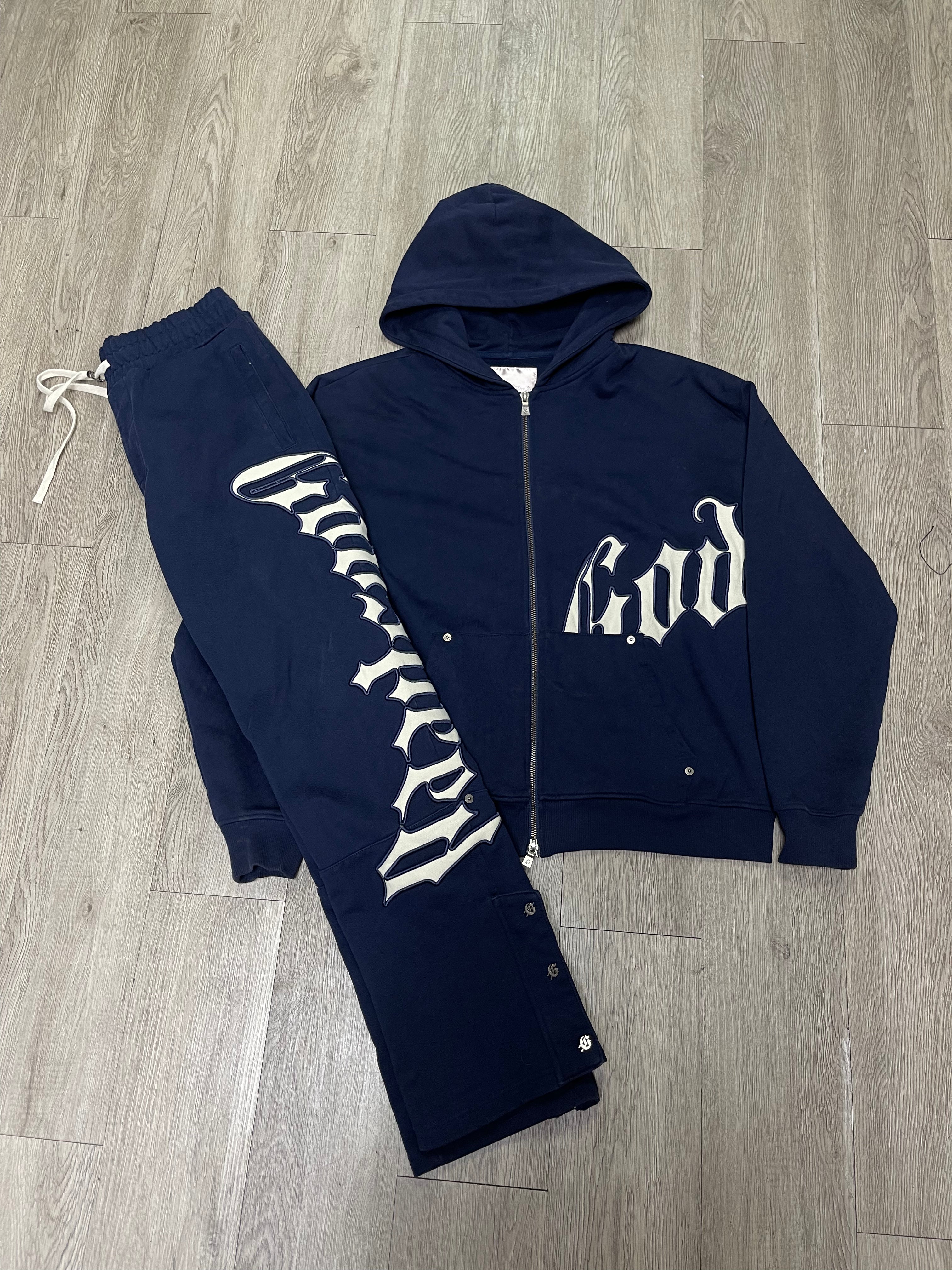 Godspeed Navy Cream OG Logo Sweatsuit