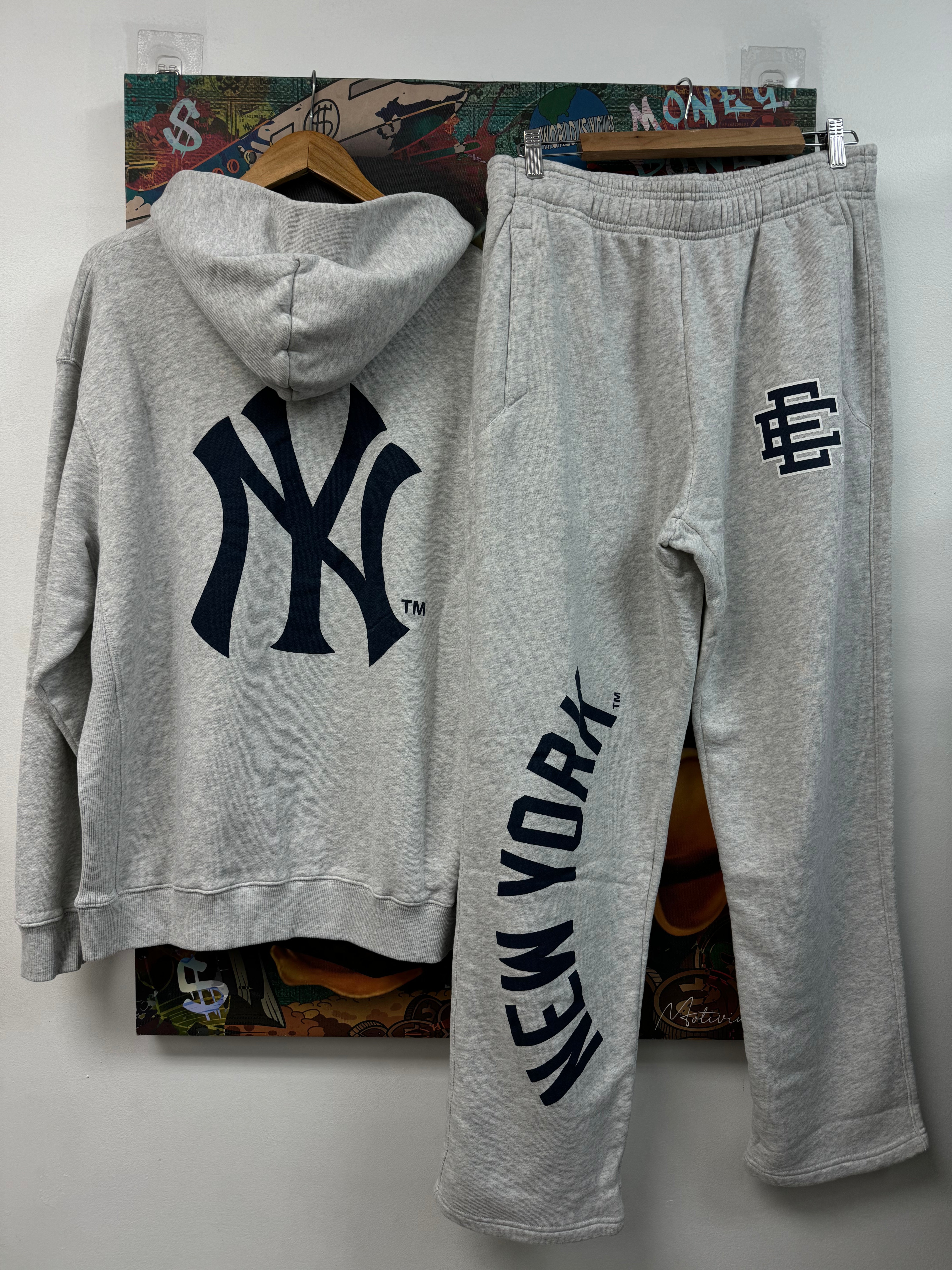 Eric Emanuel Grey Yankee Sweatsuit