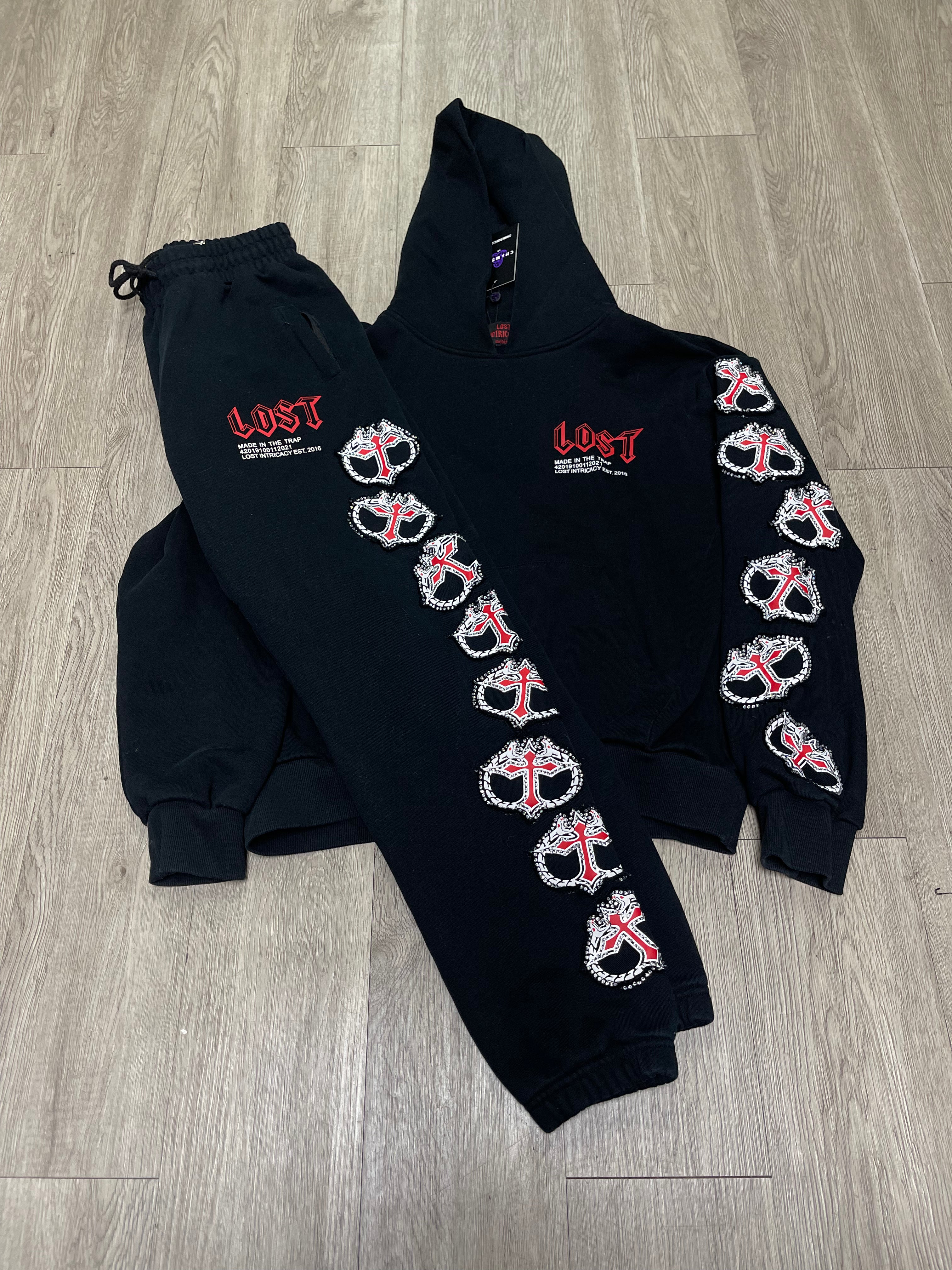 Lost Intricacy Black Red MITT Sweatsuit