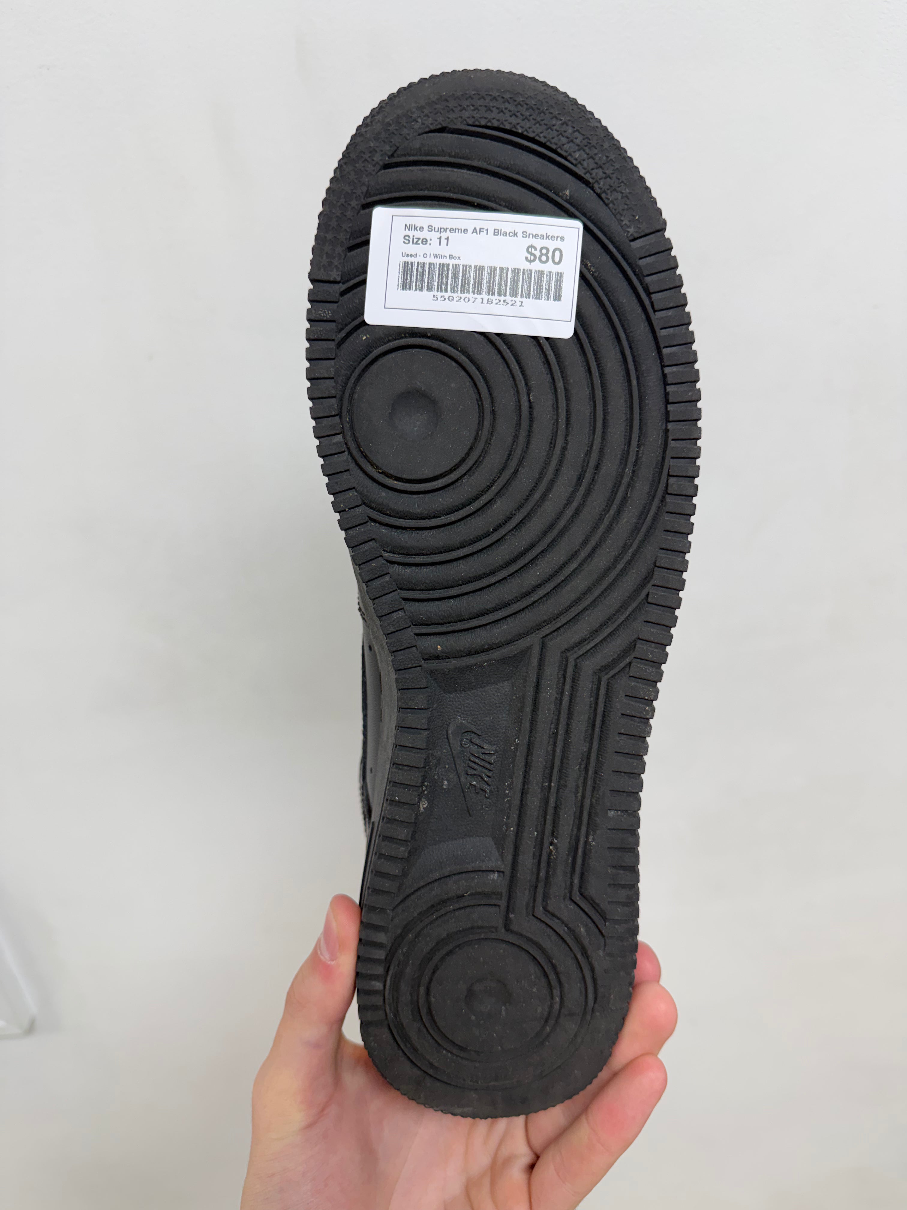 Nike Supreme AF1 Black Sneakers