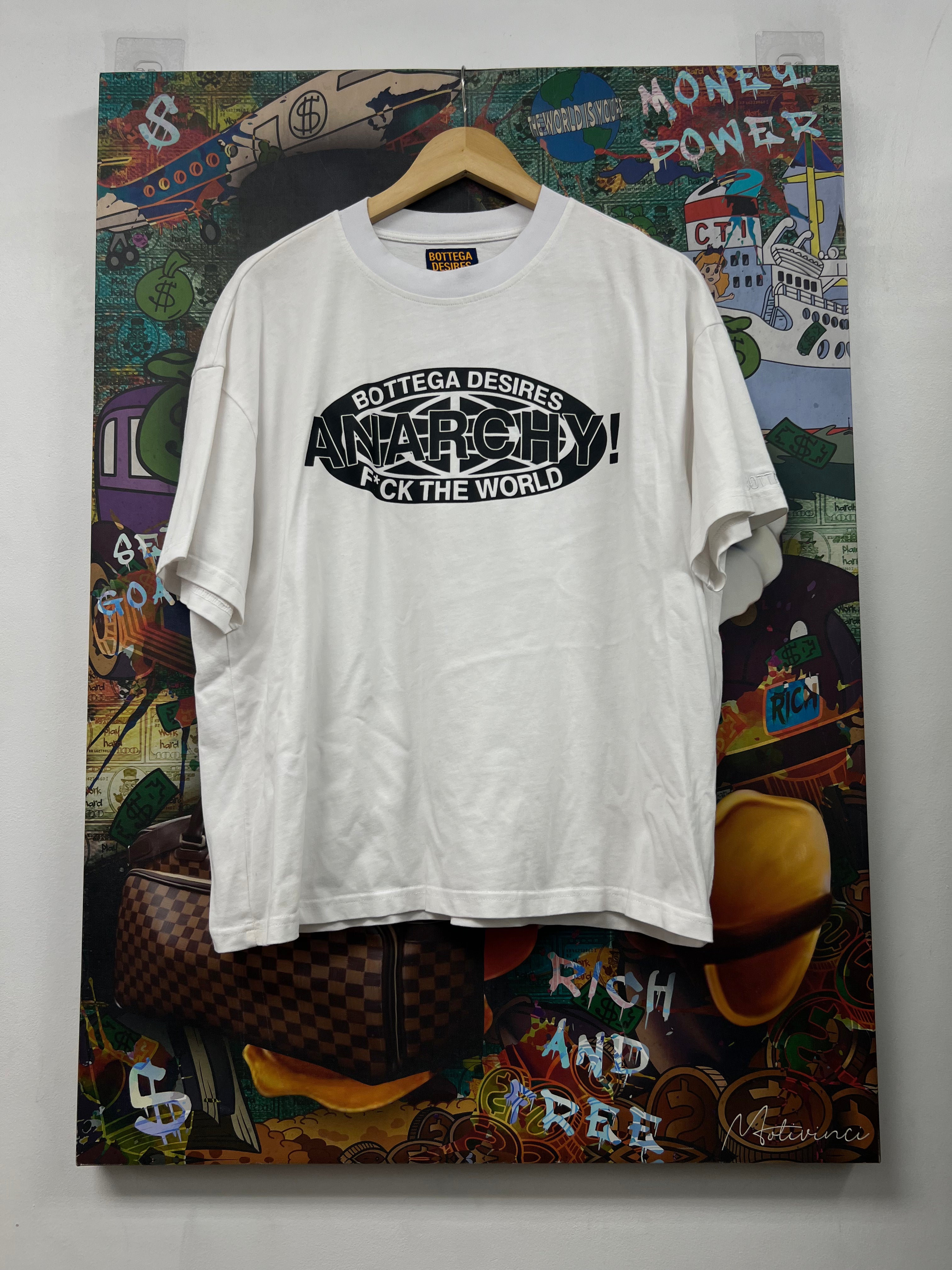 Bottega Desires White Black Anarchy Tee