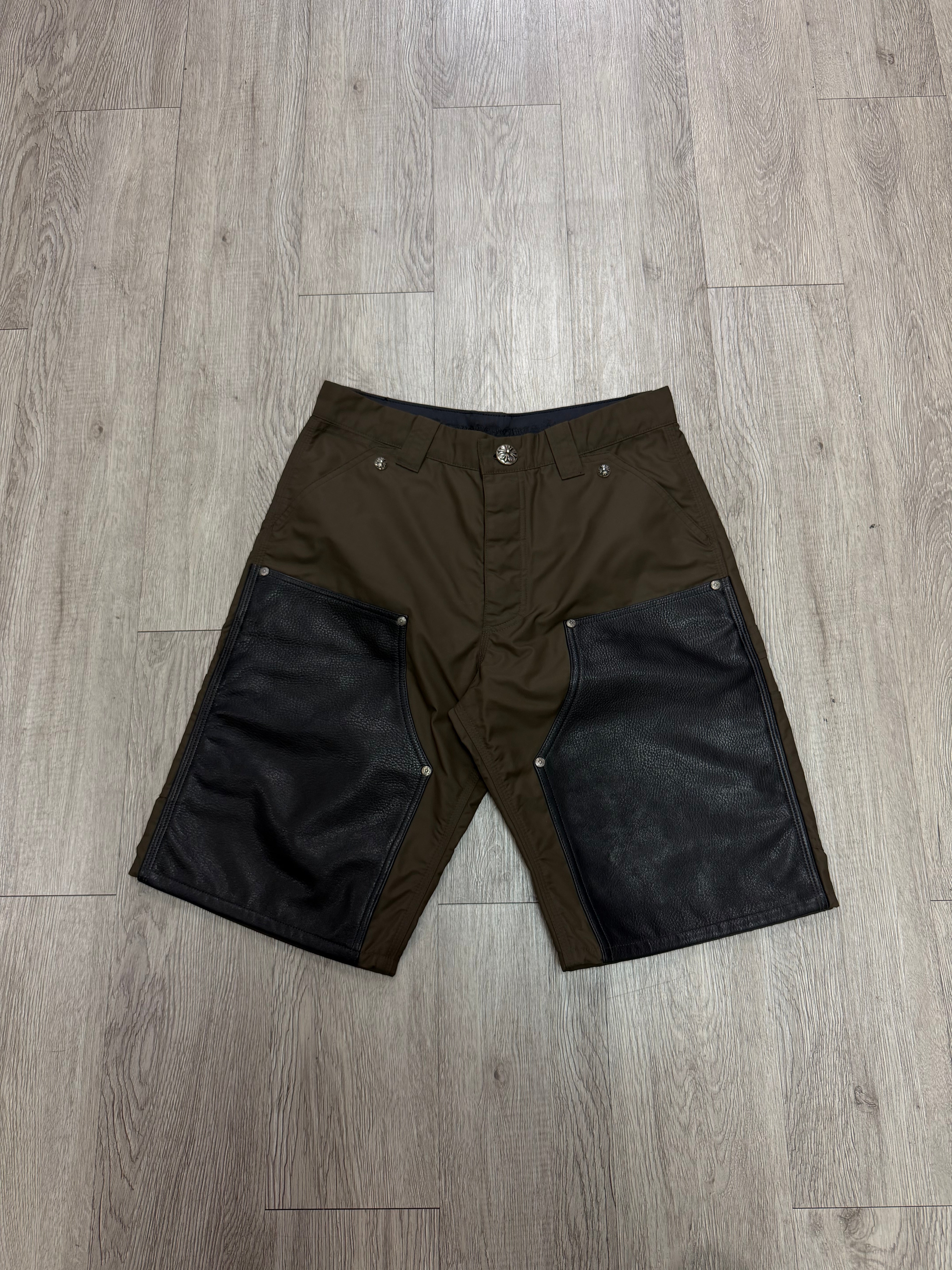 Chrome Hearts Double Knee Carpenter Shorts Brown Pink New 30