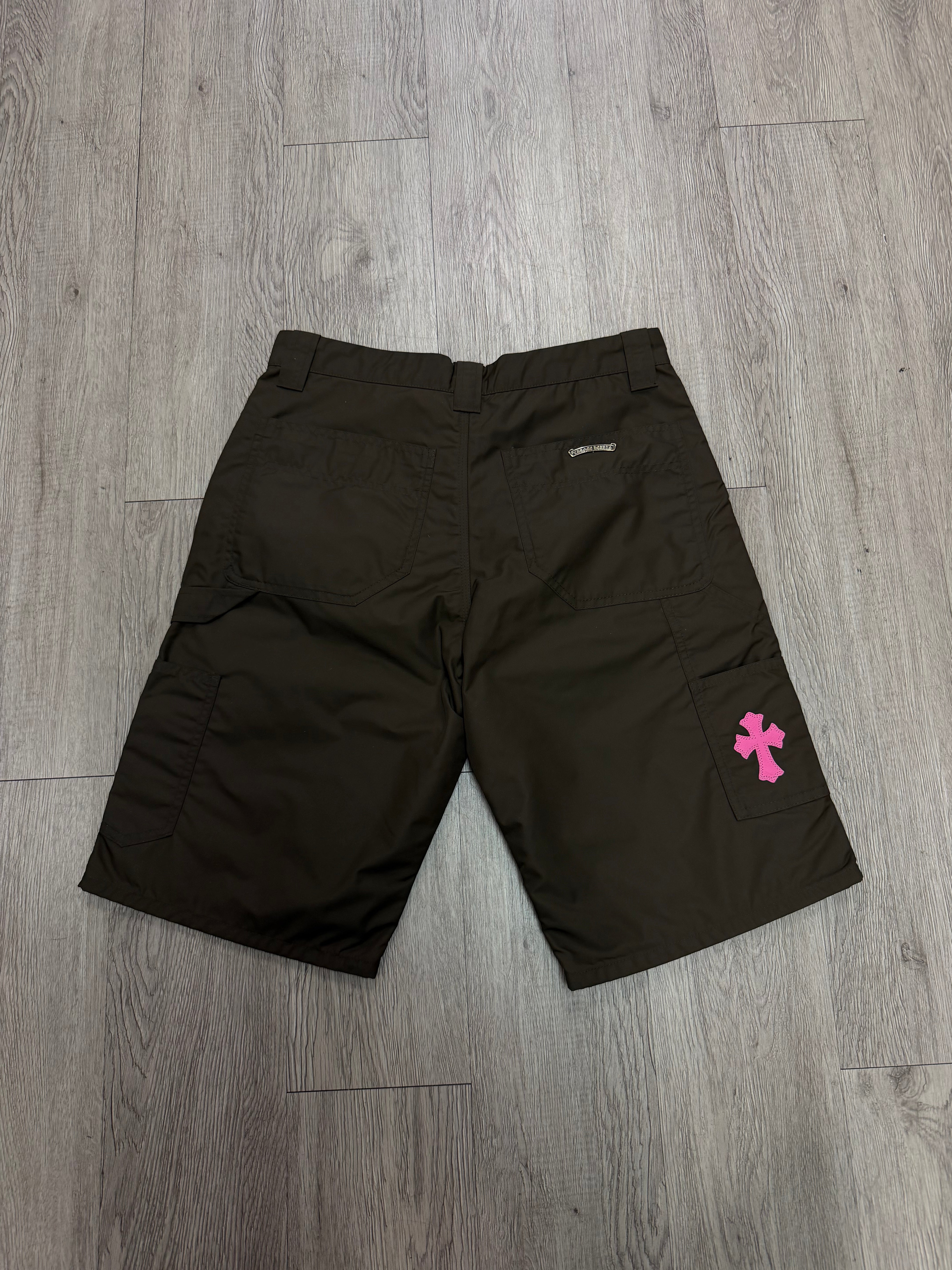 Chrome Hearts Double Knee Carpenter Shorts Brown Pink New 30