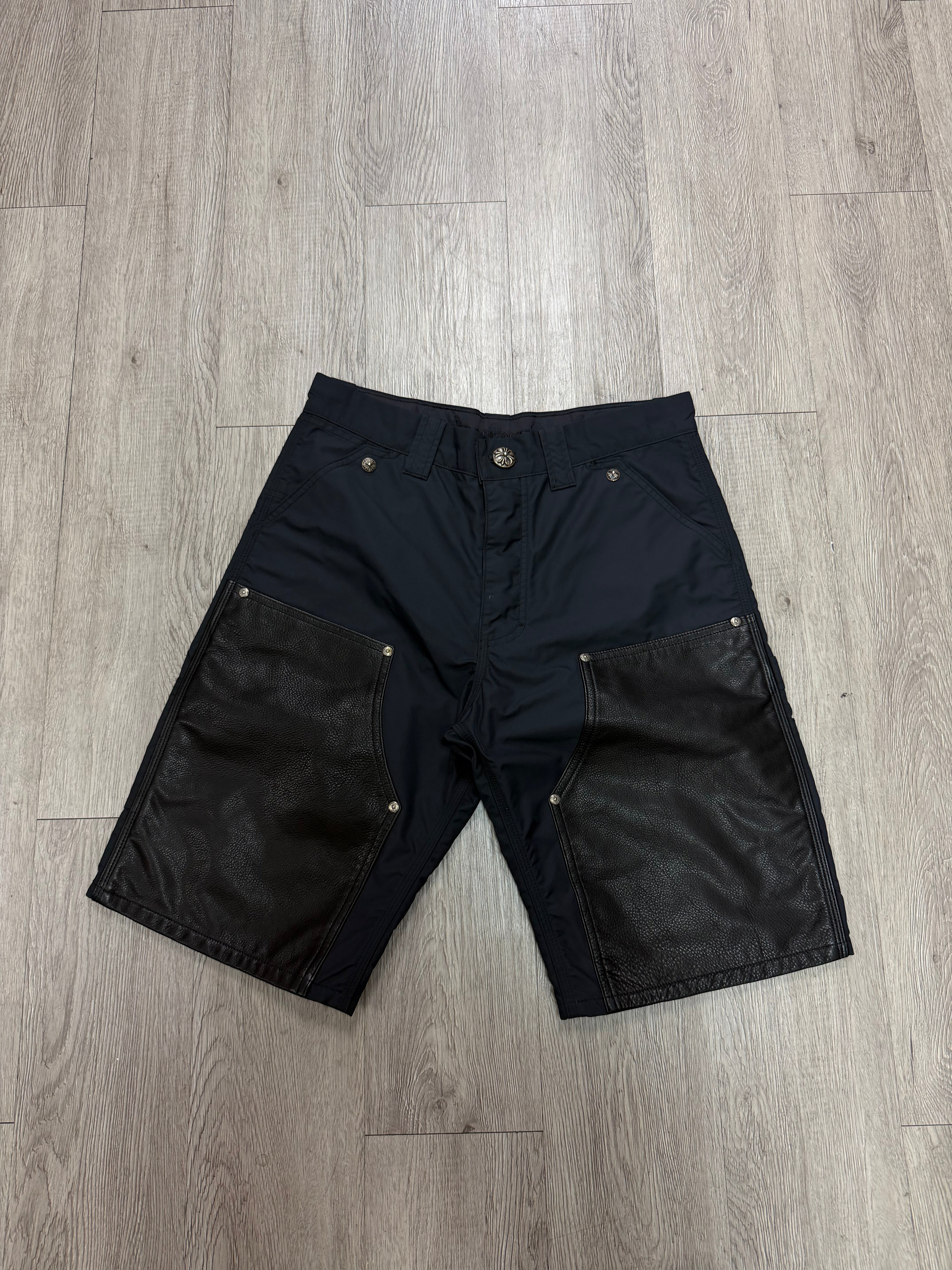 Chrome Hearts Double Knee Carpenter Shorts Navy Black New 30
