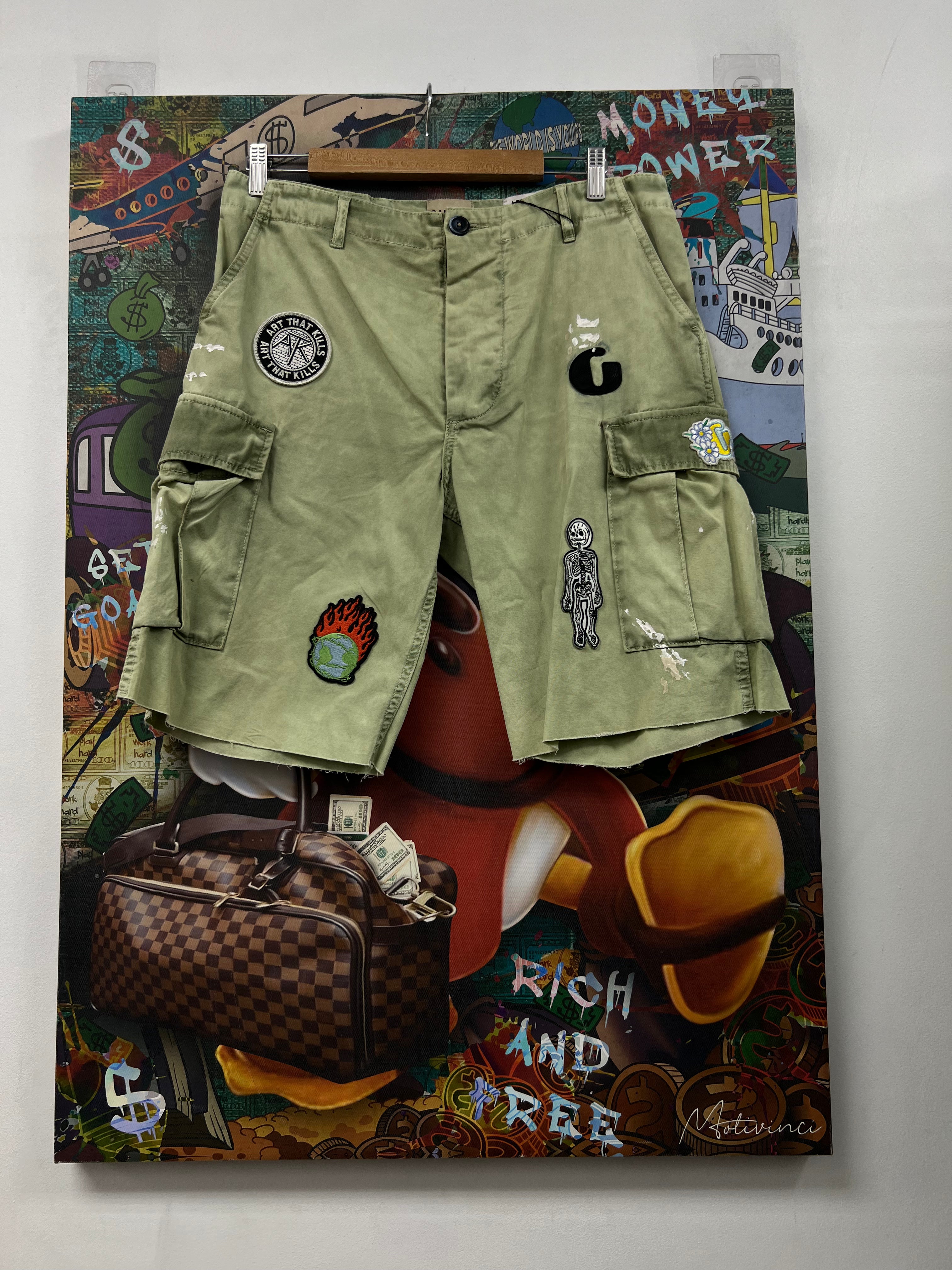 Gallery Dept Army Patchwork Cargo Shorts