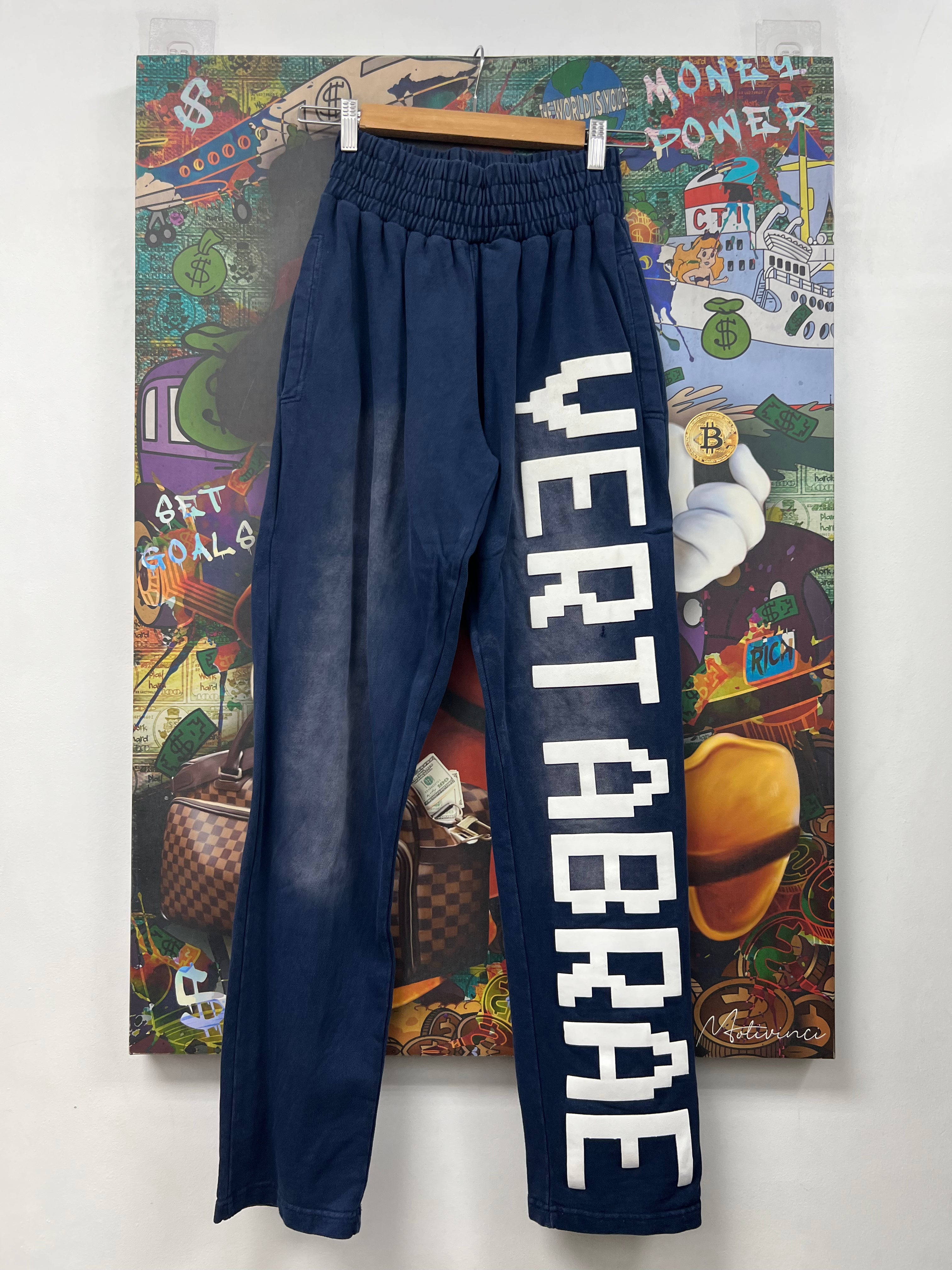 Vertabrae Navy White Sweats