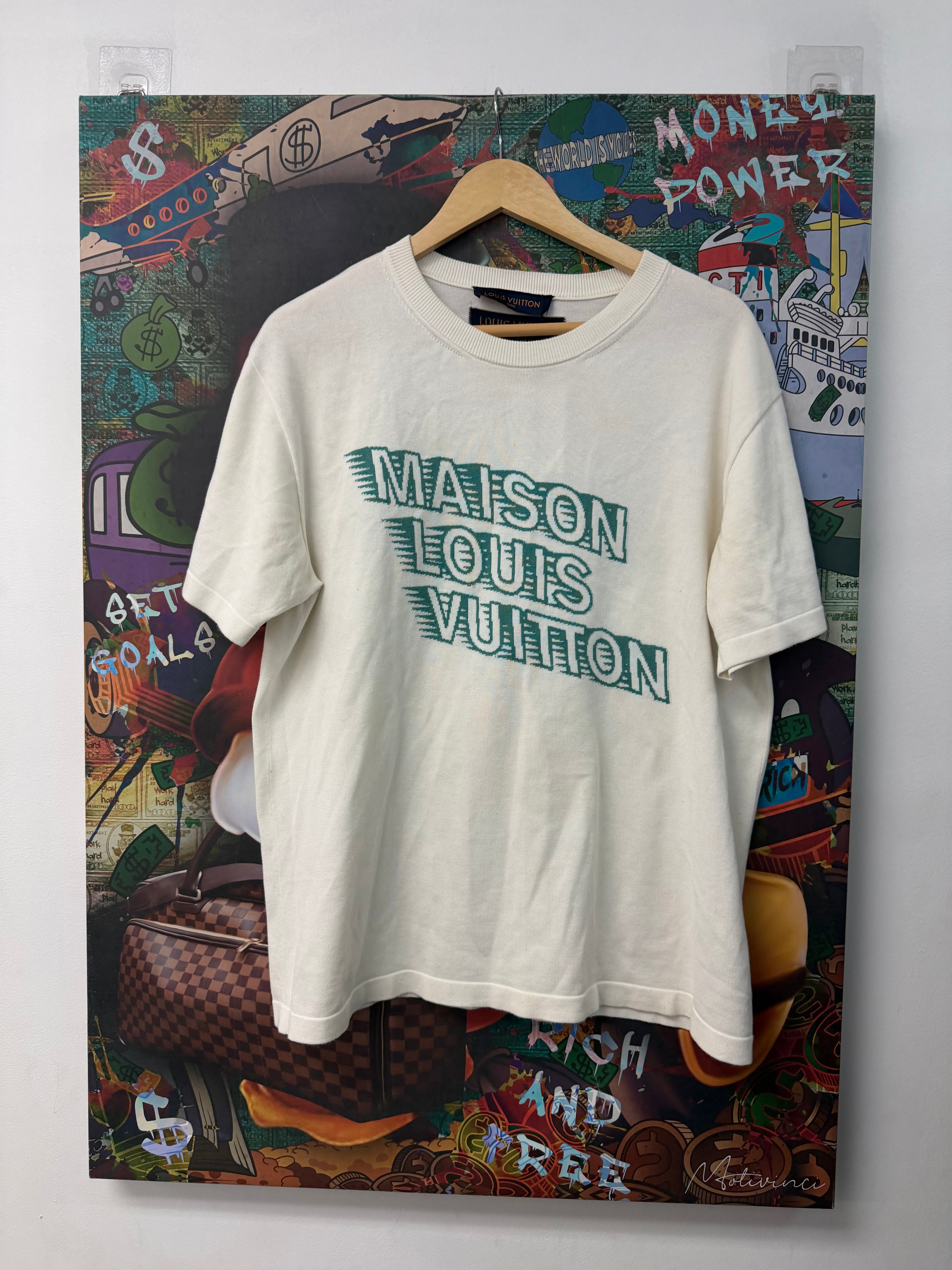 Louis Vuitton Cream Teal Maison Tee
