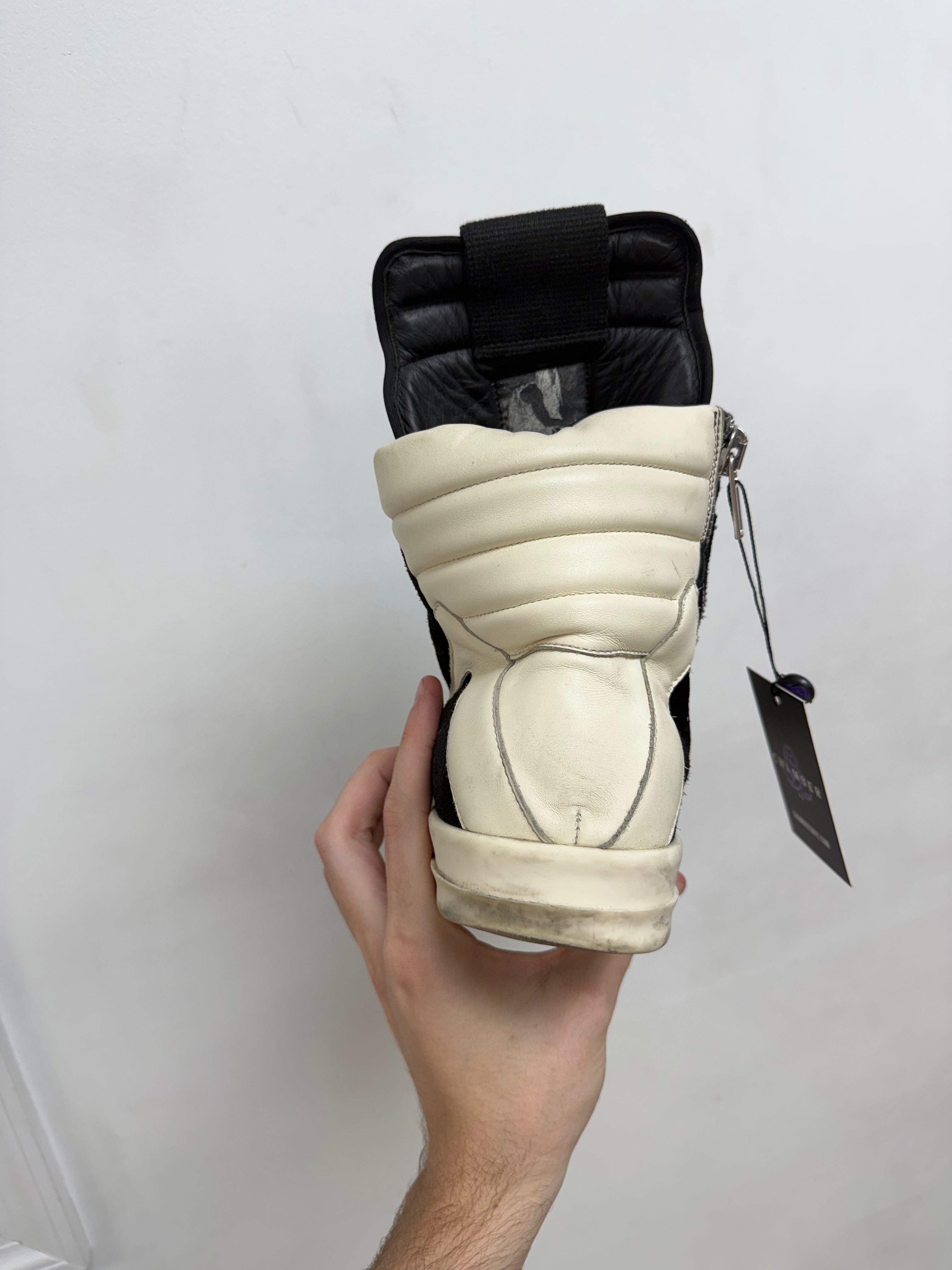 Rick Owens Black Suede Geobasket Sneakers