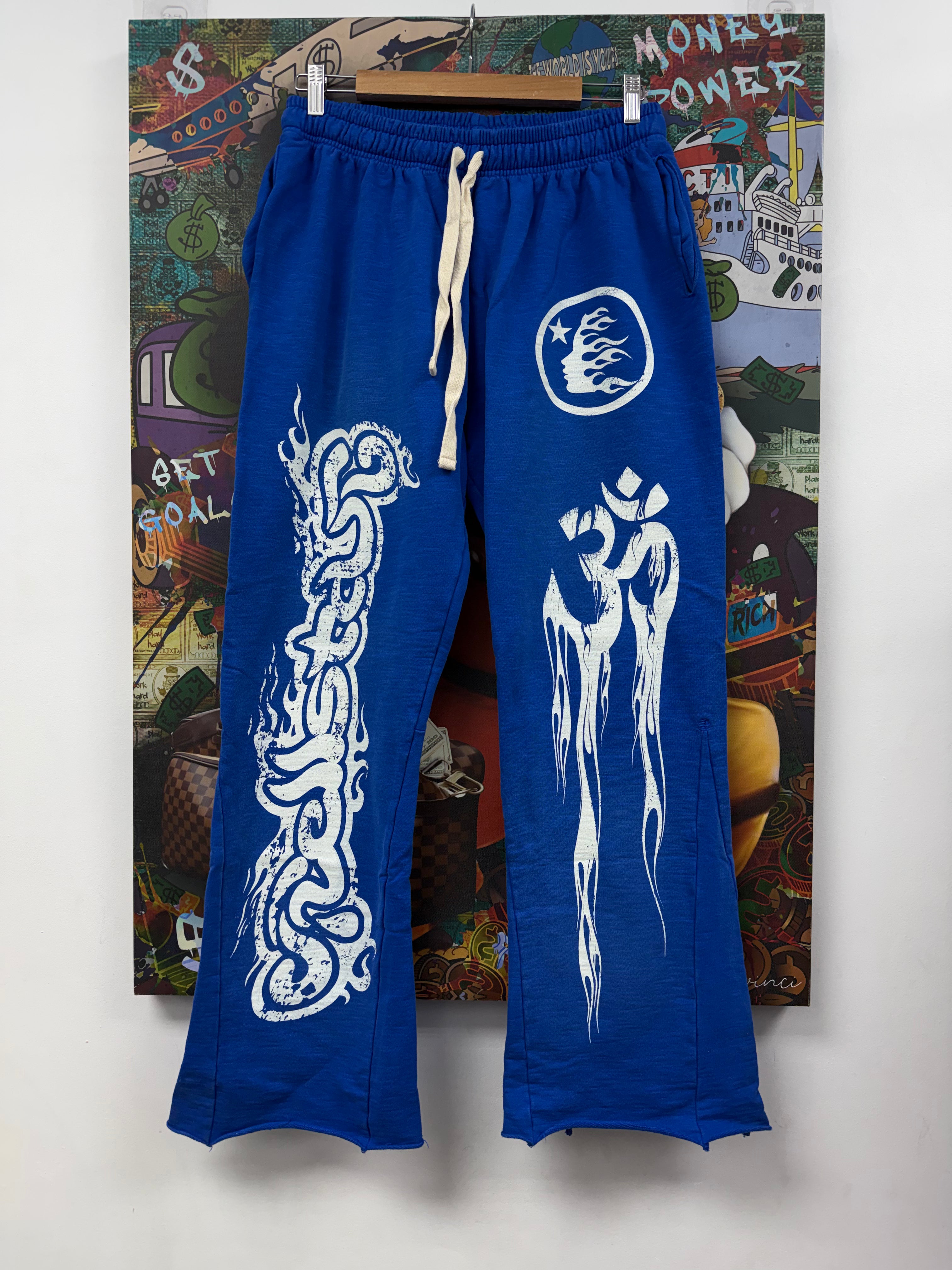 Hellstar Blue Racer Flared Sweats