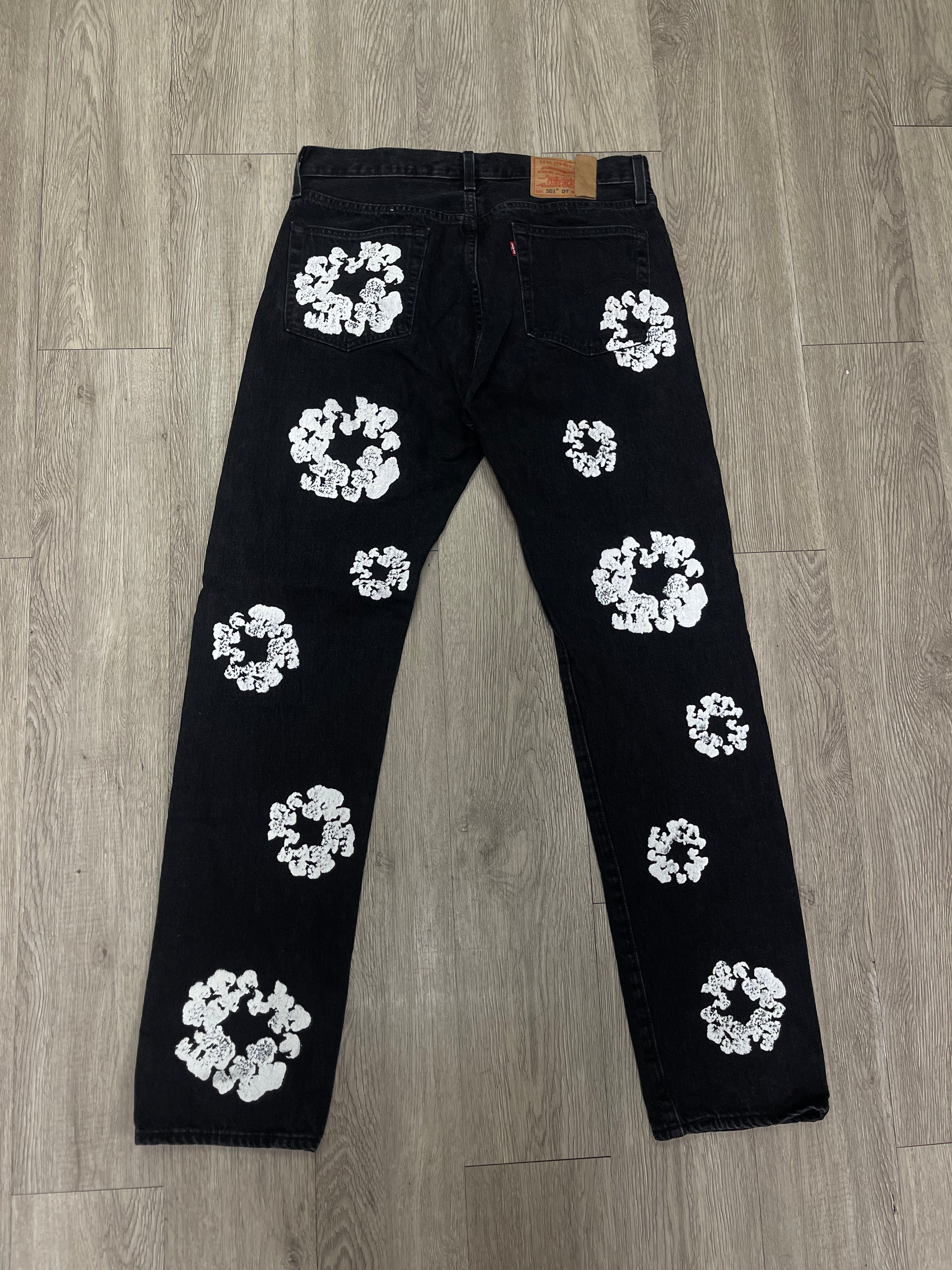 Denim Tears Black Wash Wreath Jeans