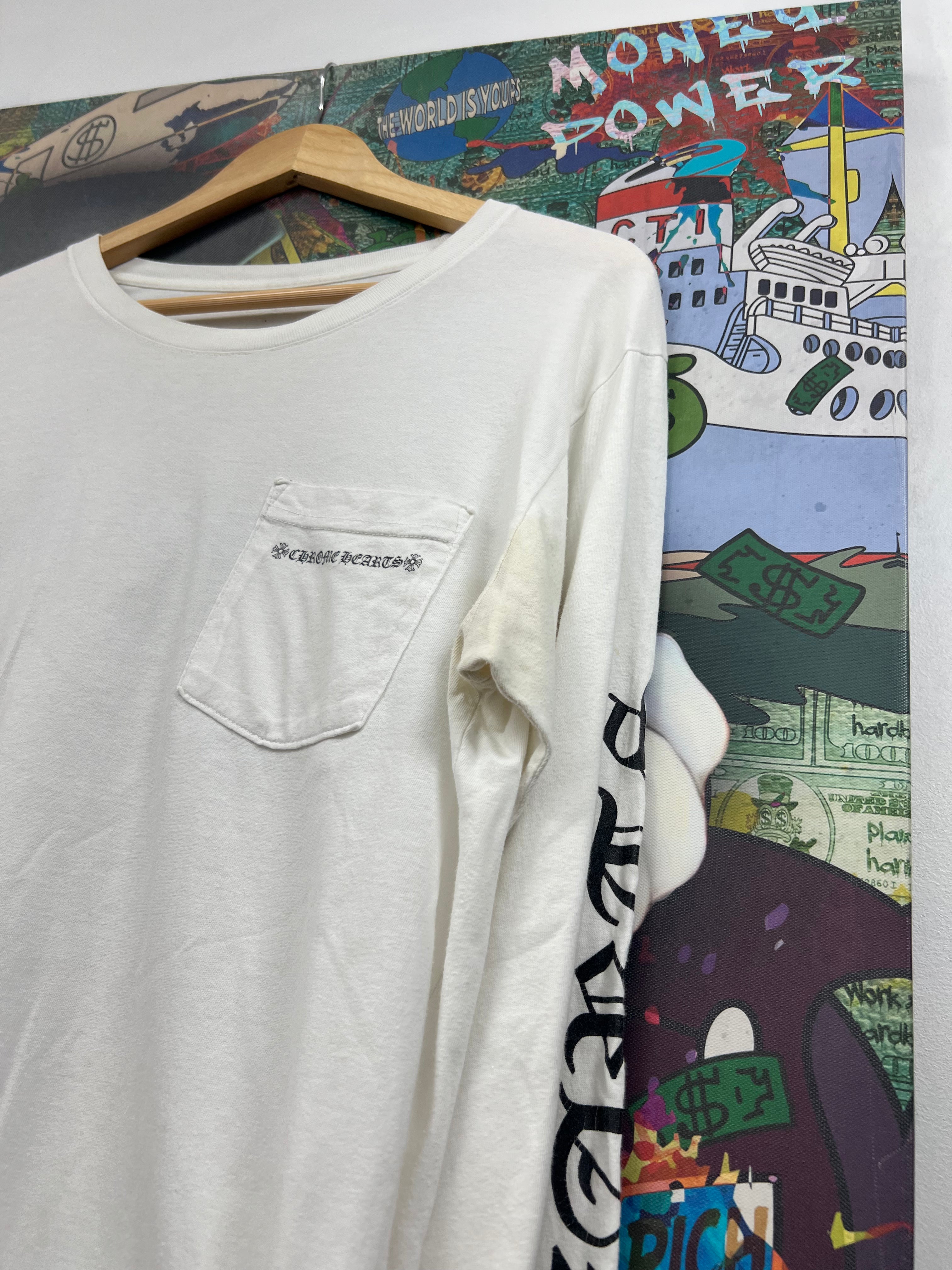 Chrome Hearts White Black Cemetery Spine Long Sleeve