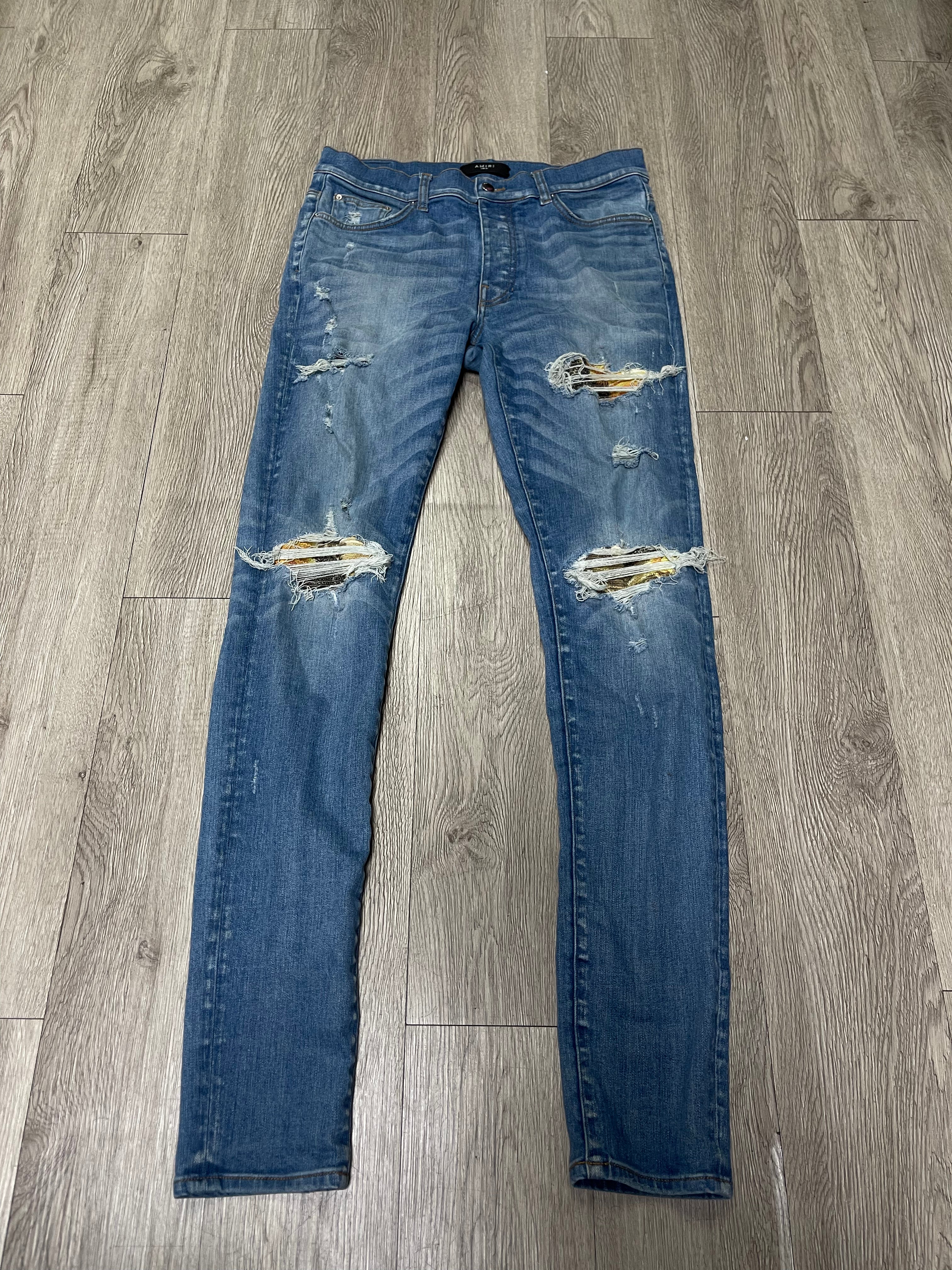 Amiri MX1 Light Wash Aloha Jeans
