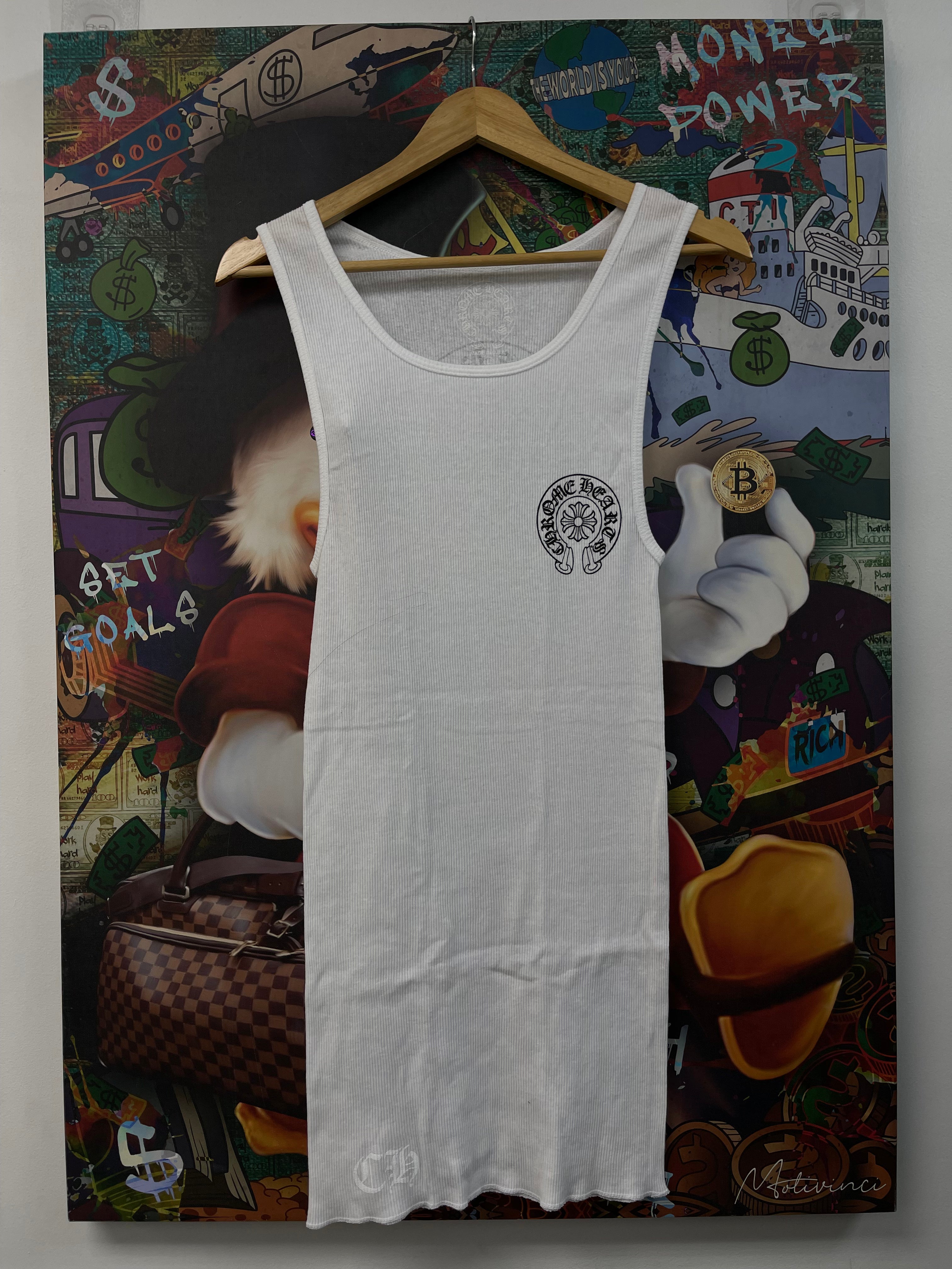 Chrome Hearts White Horseshoe Tank Top