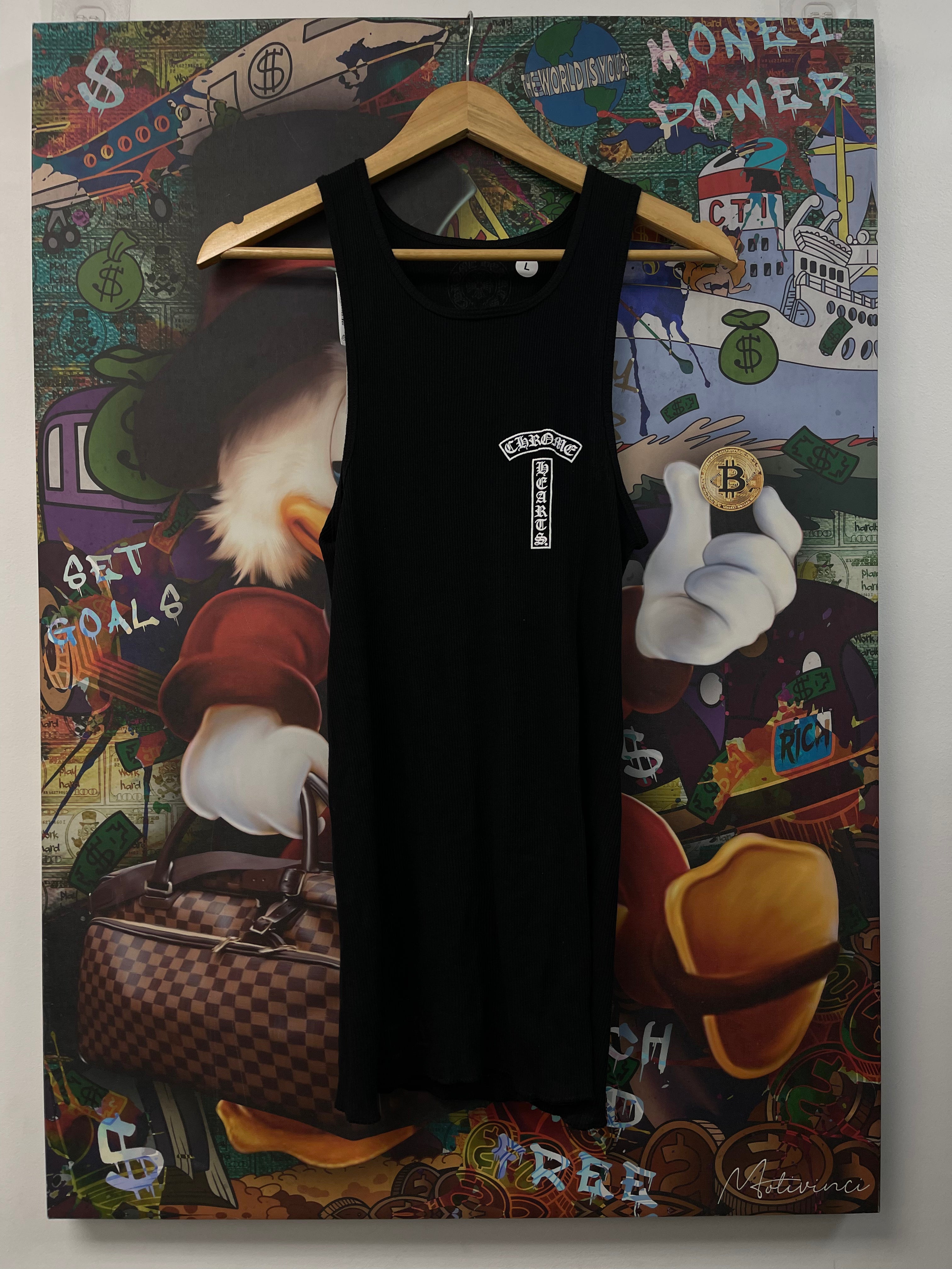 Chrome Hearts Black Large Cross Tank Top