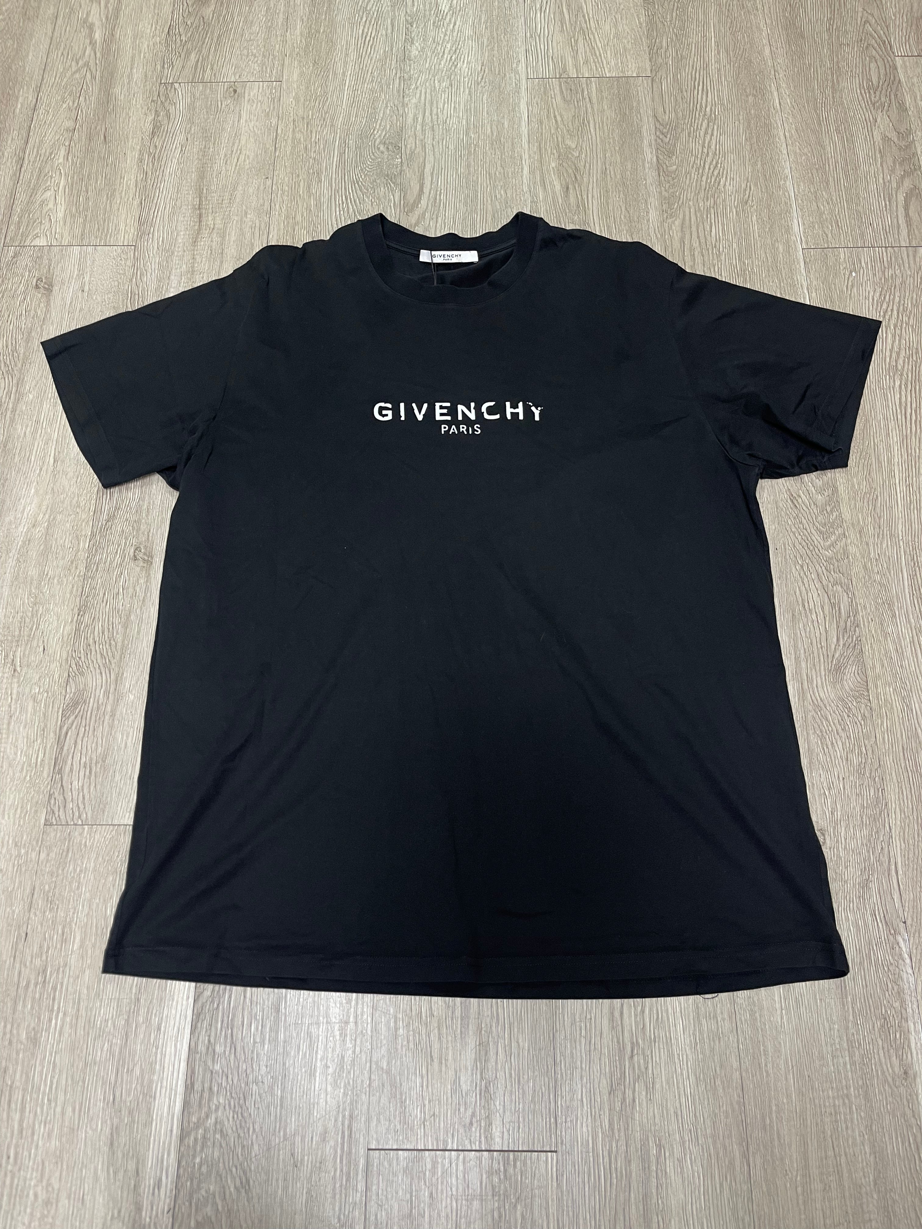Givenchy Black White Chest Logo Tee
