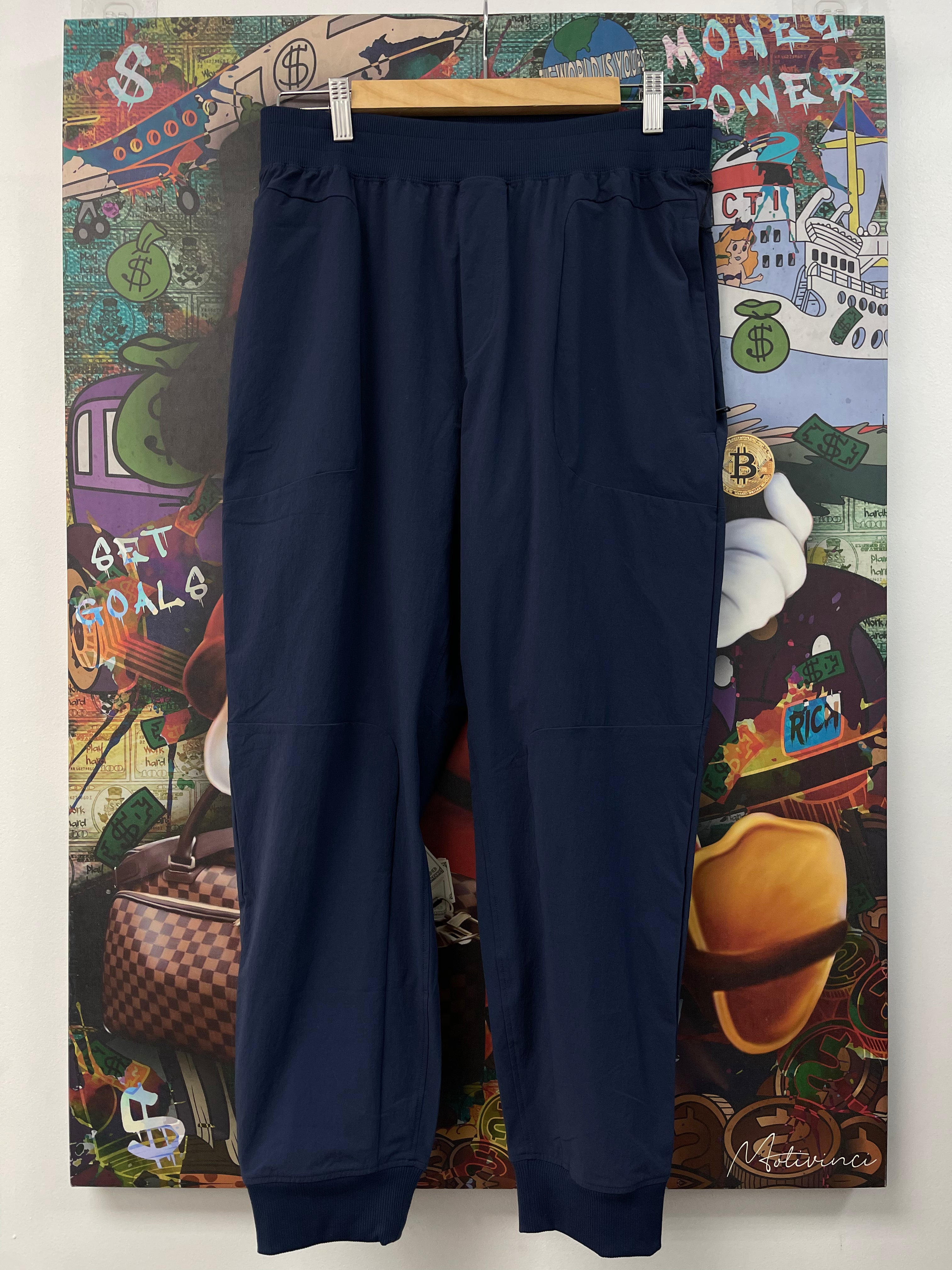 ALO Navy Back Logo Track Pants