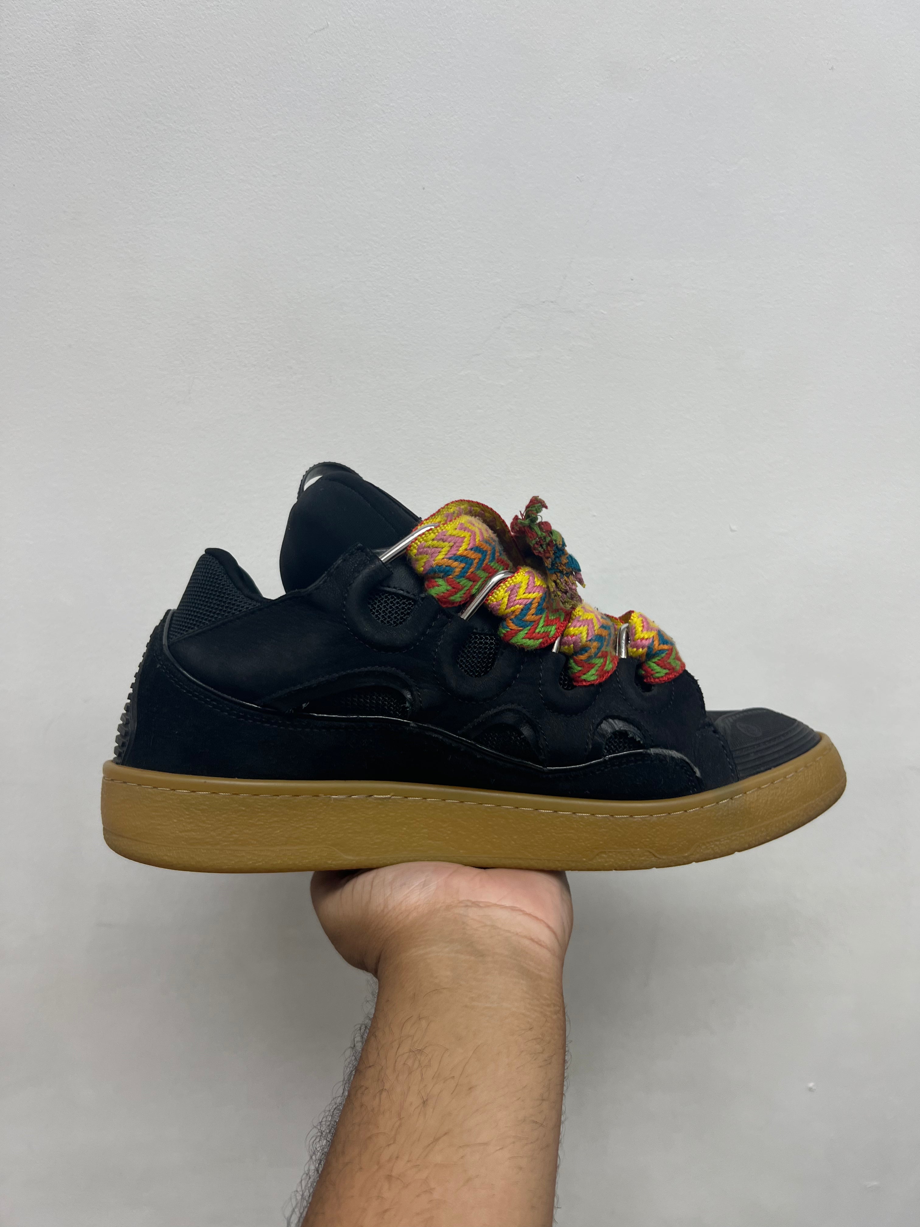 Lanvin Black Gum Curb Sneakers
