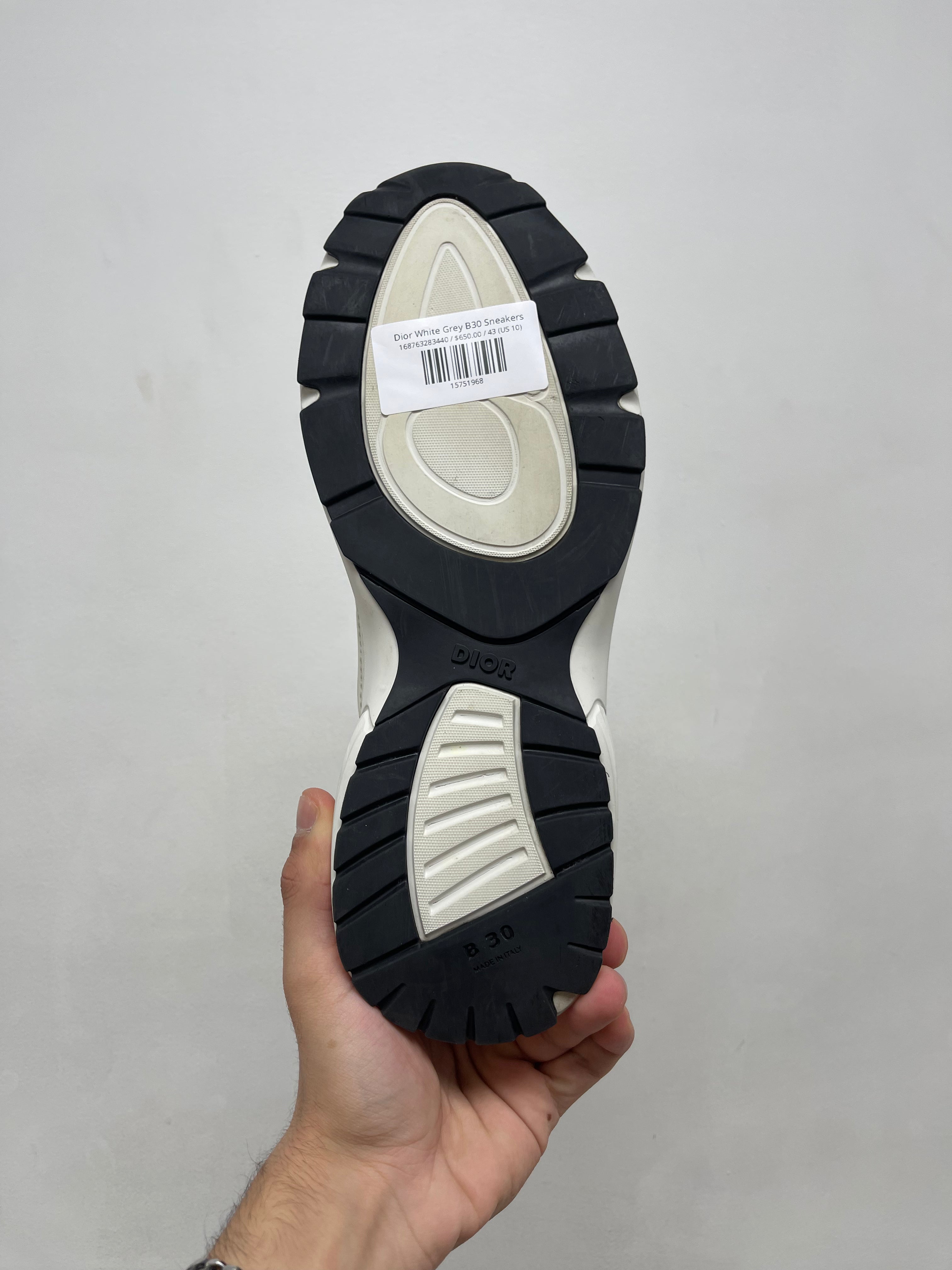 Dior White Grey B30 Sneakers