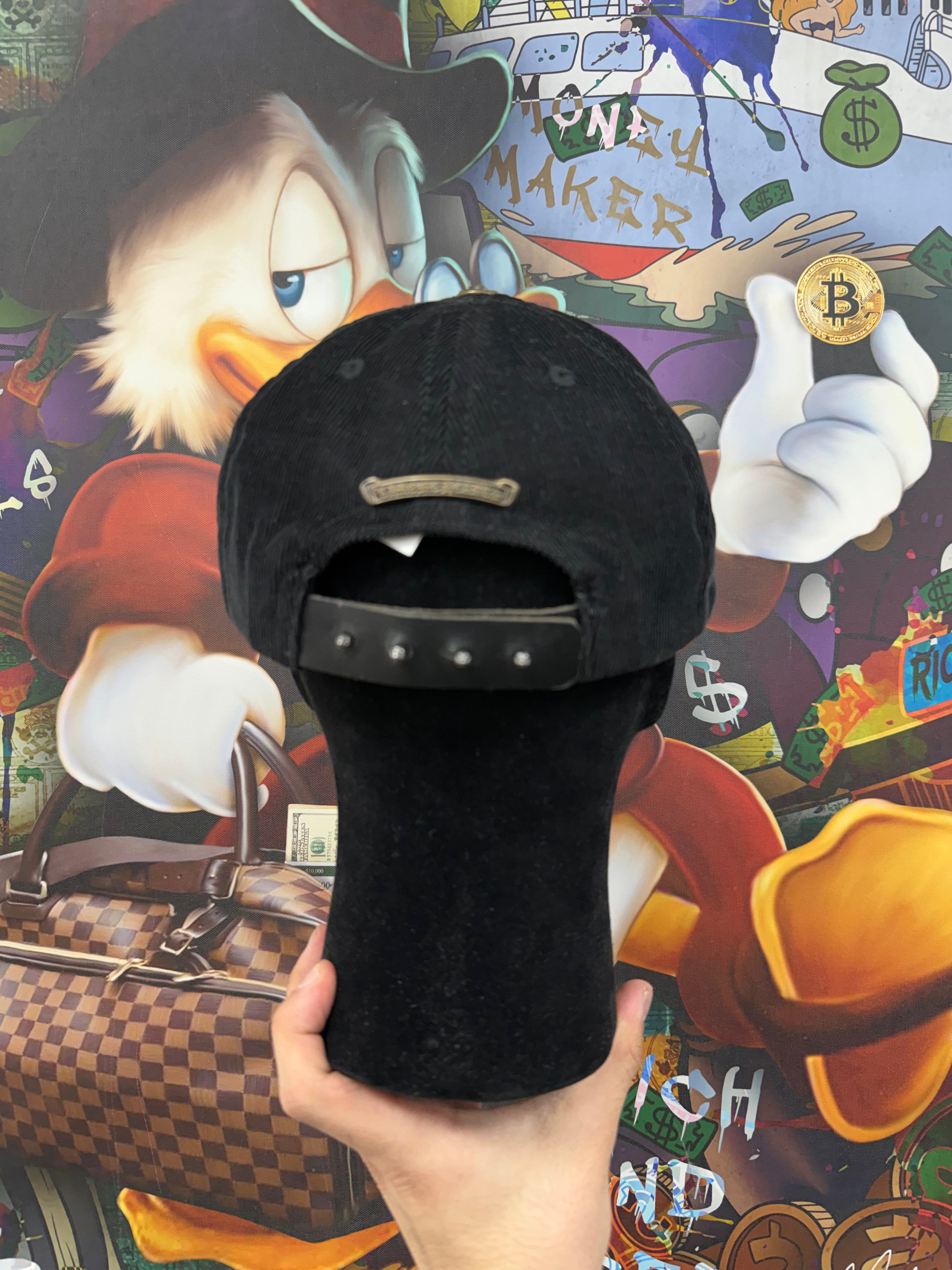 Chrome Hearts Black Blue Vine Dagger Corduroy Hat