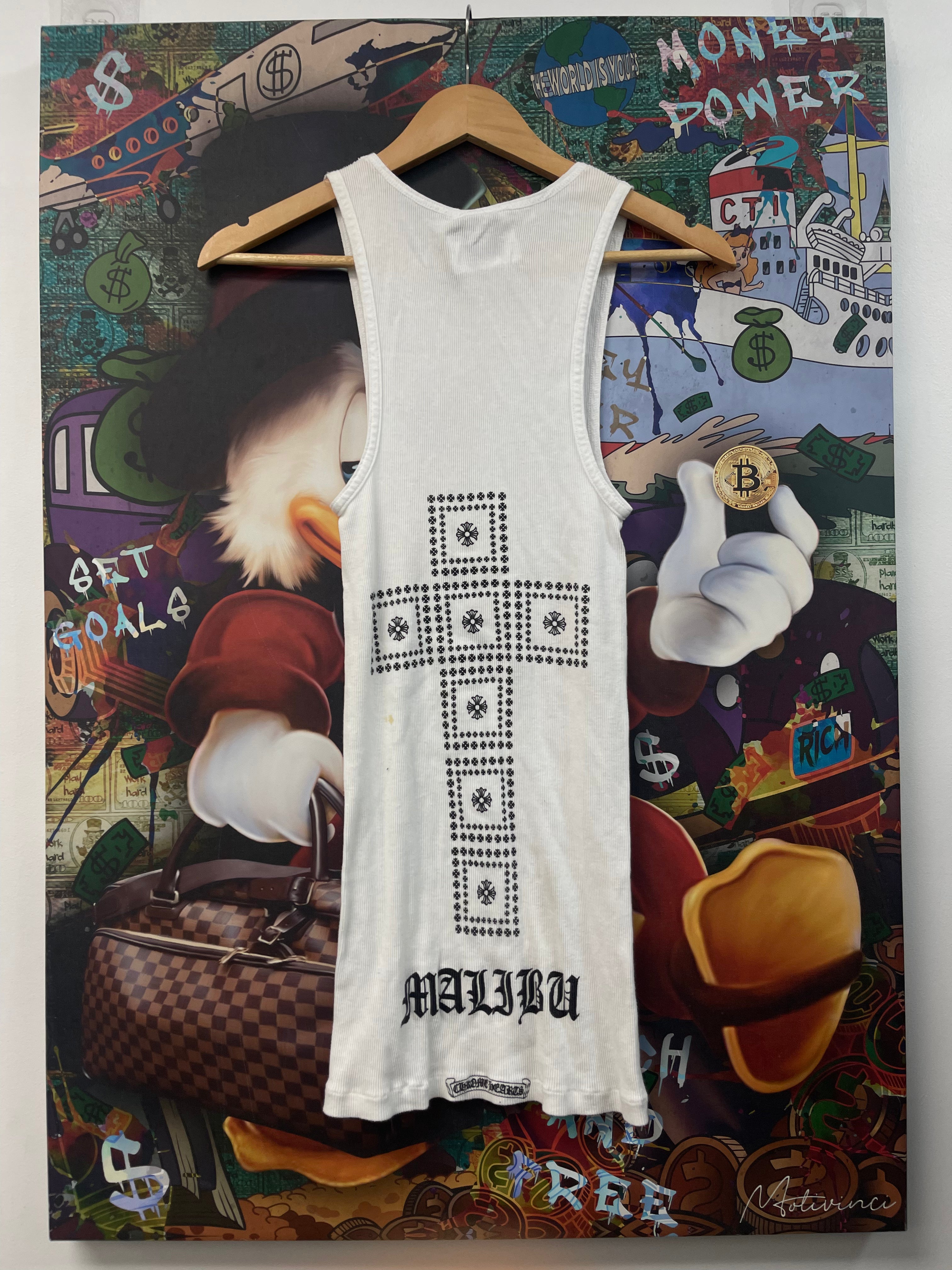 Chrome Hearts White Malibu Maltese Cross Tank Top
