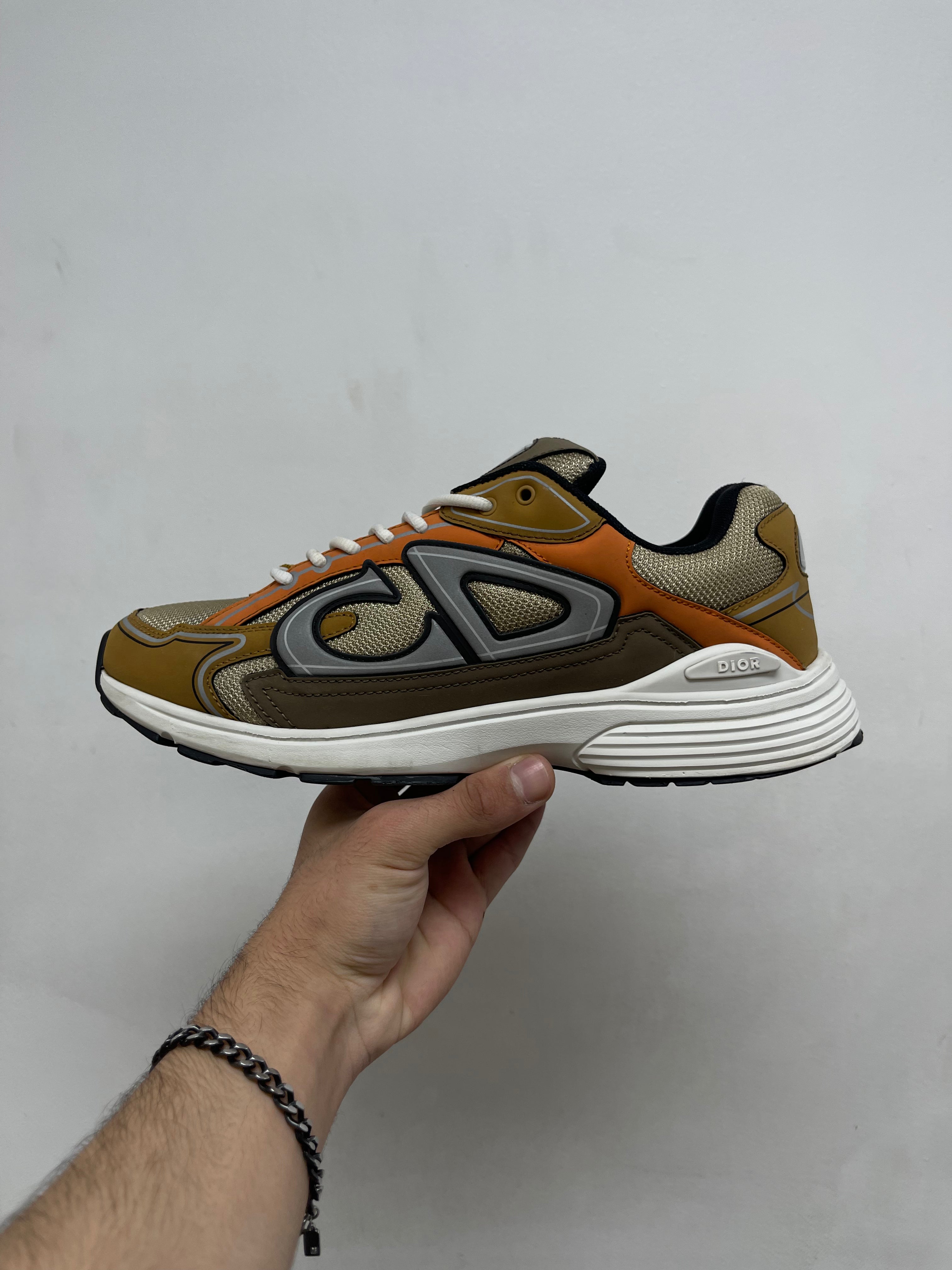 Dior B22 Brown Orange Yellow Sneakers