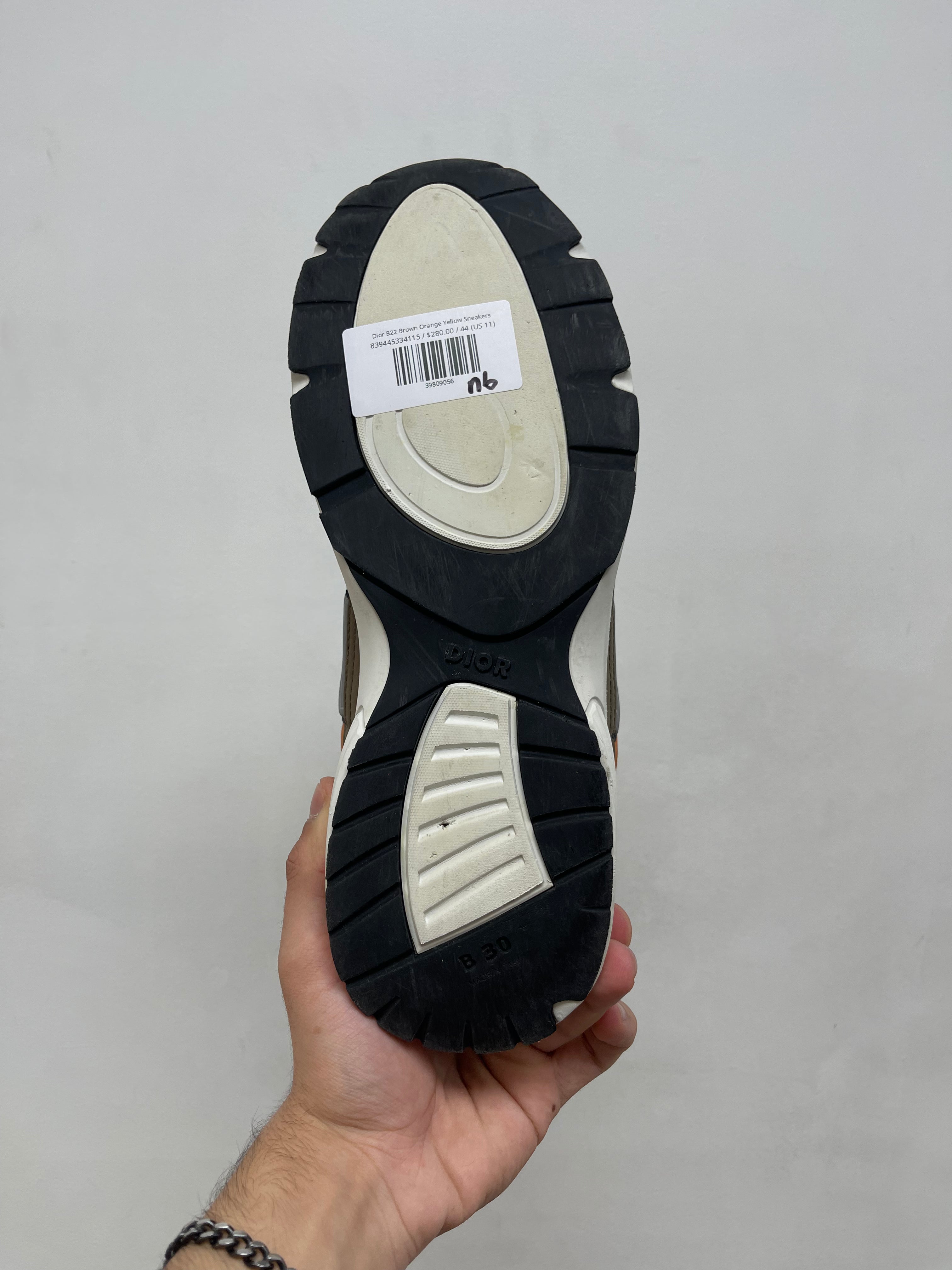 Dior B22 Brown Orange Yellow Sneakers