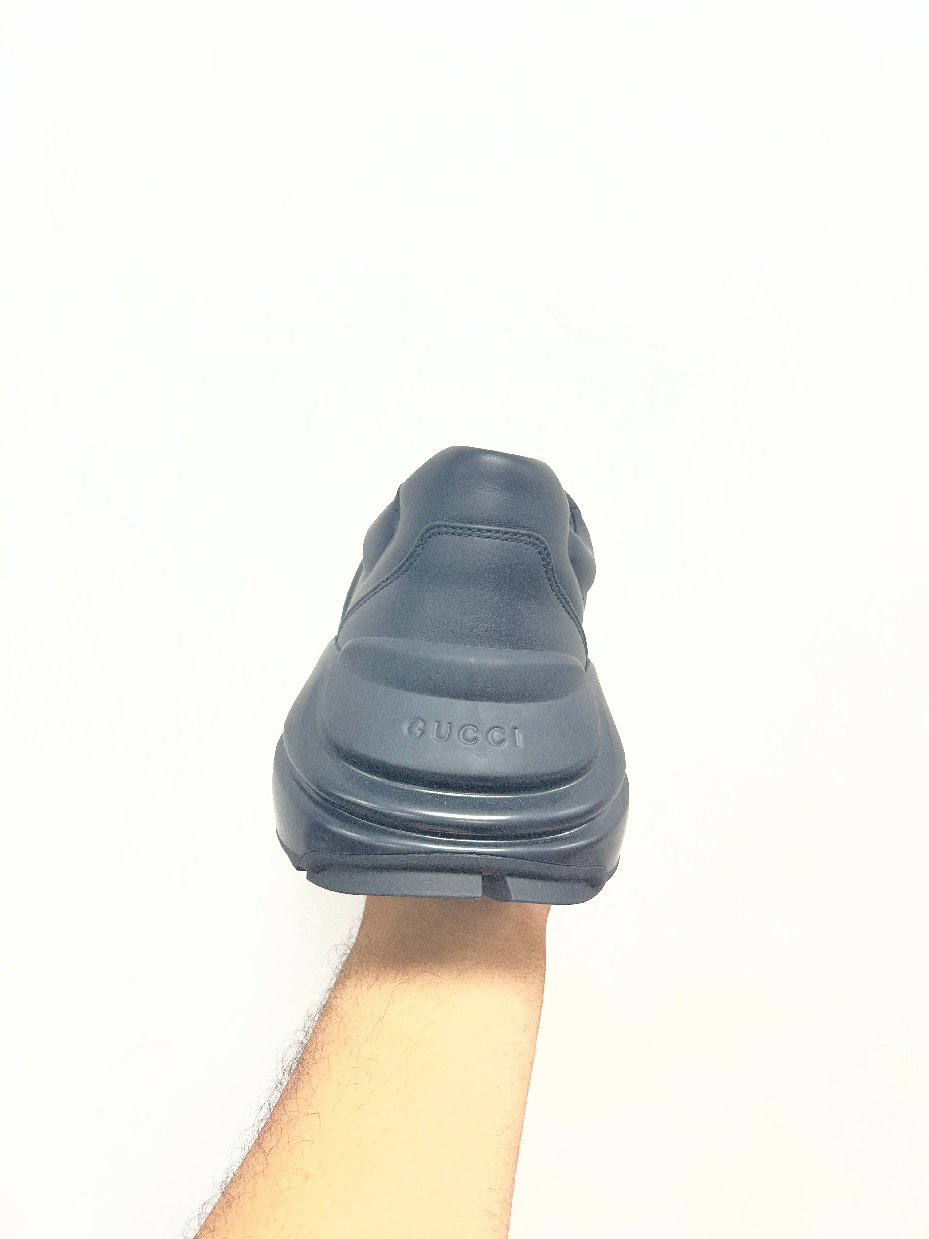 Gucci Black Cream GG Rython Sneakers
