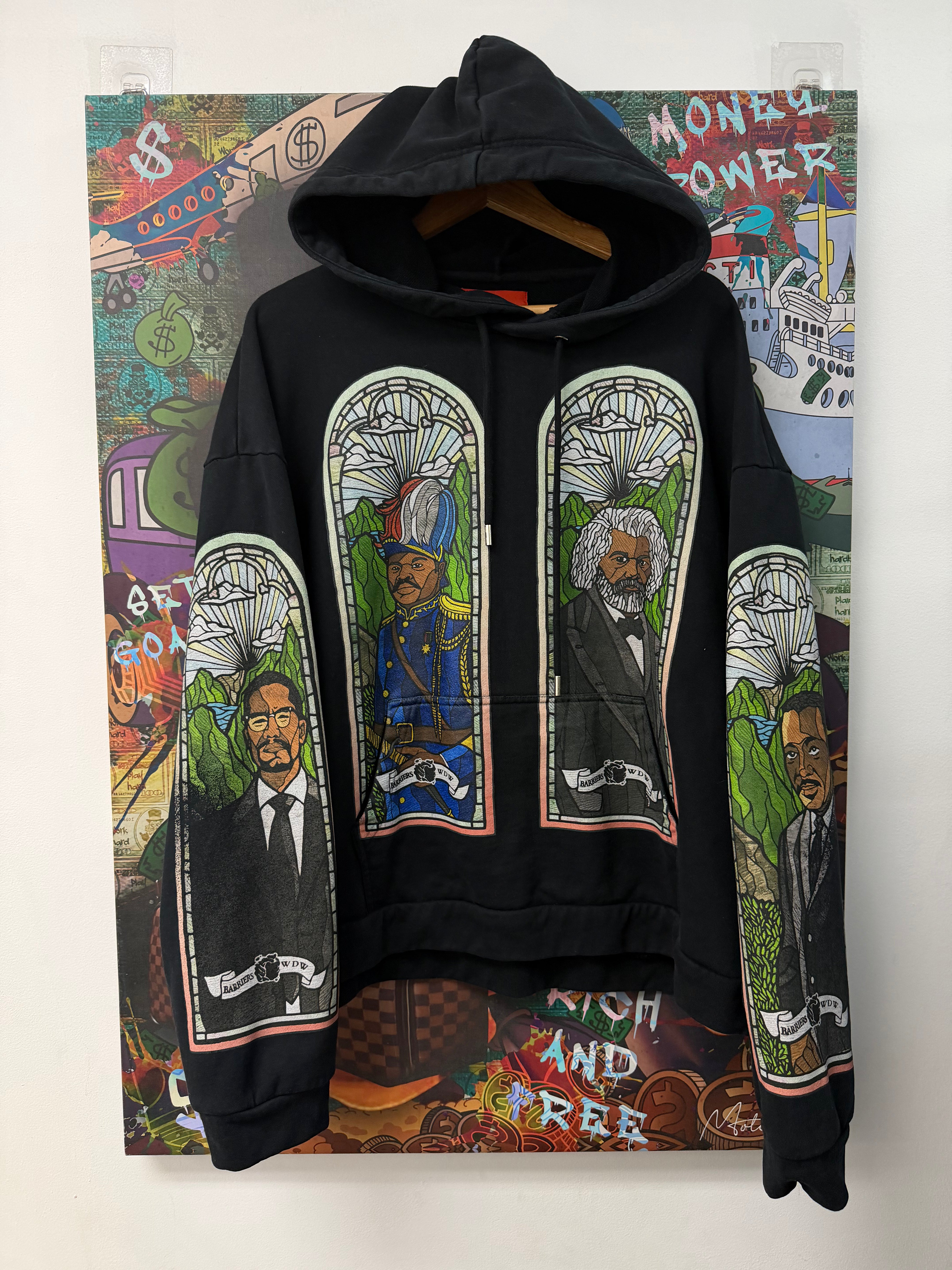 Who Decides War x Barriers Black Hoodie