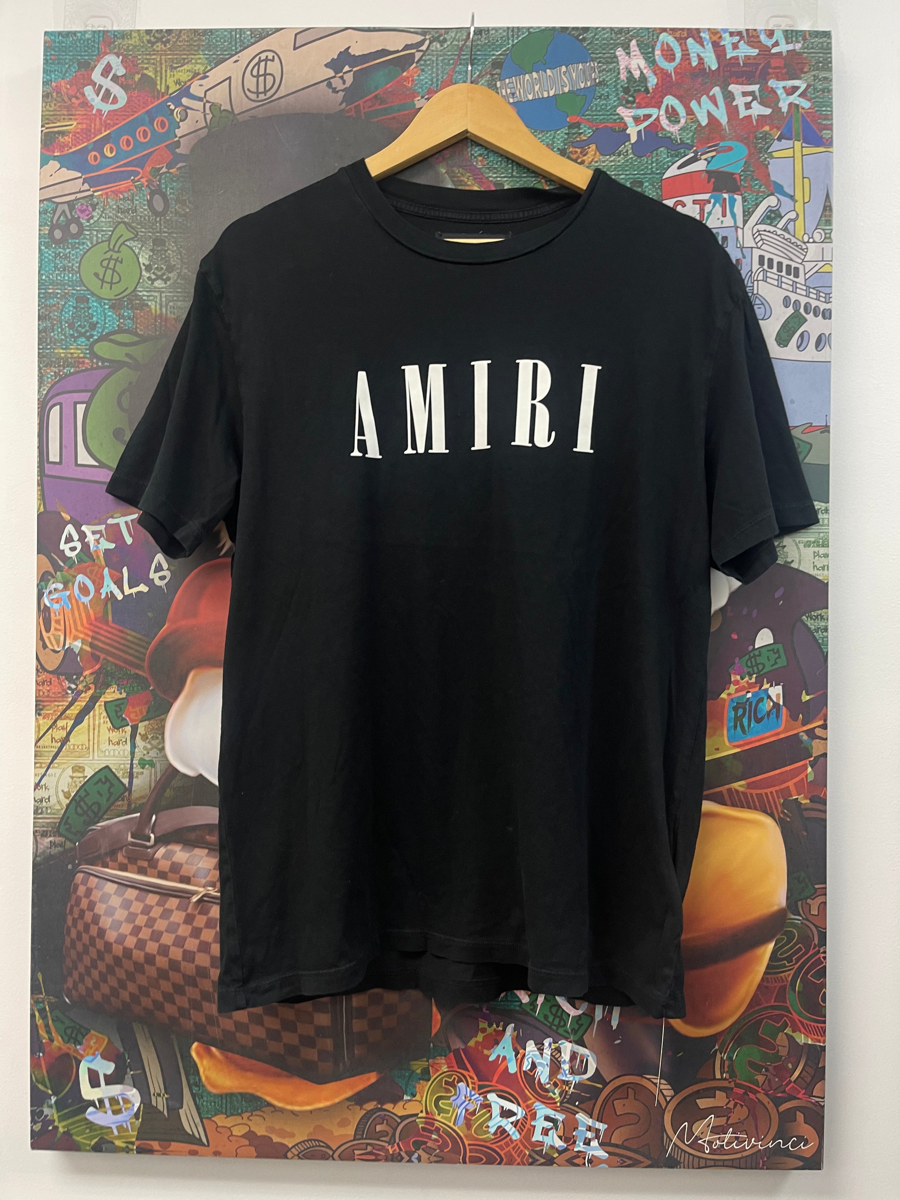 Amiri Black White Core Logo Tee