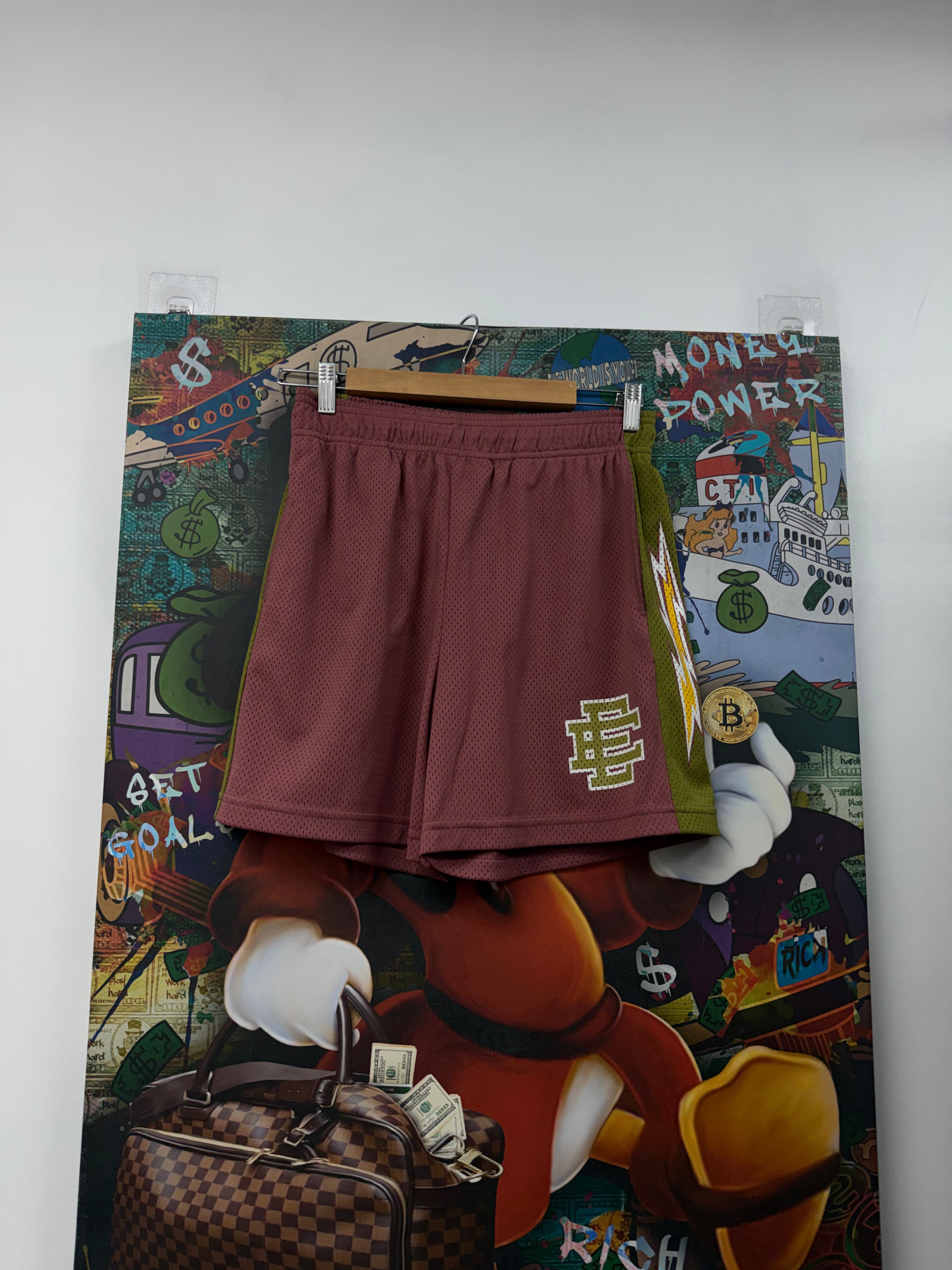 Eric Emanuel Mauve Bolt Shorts