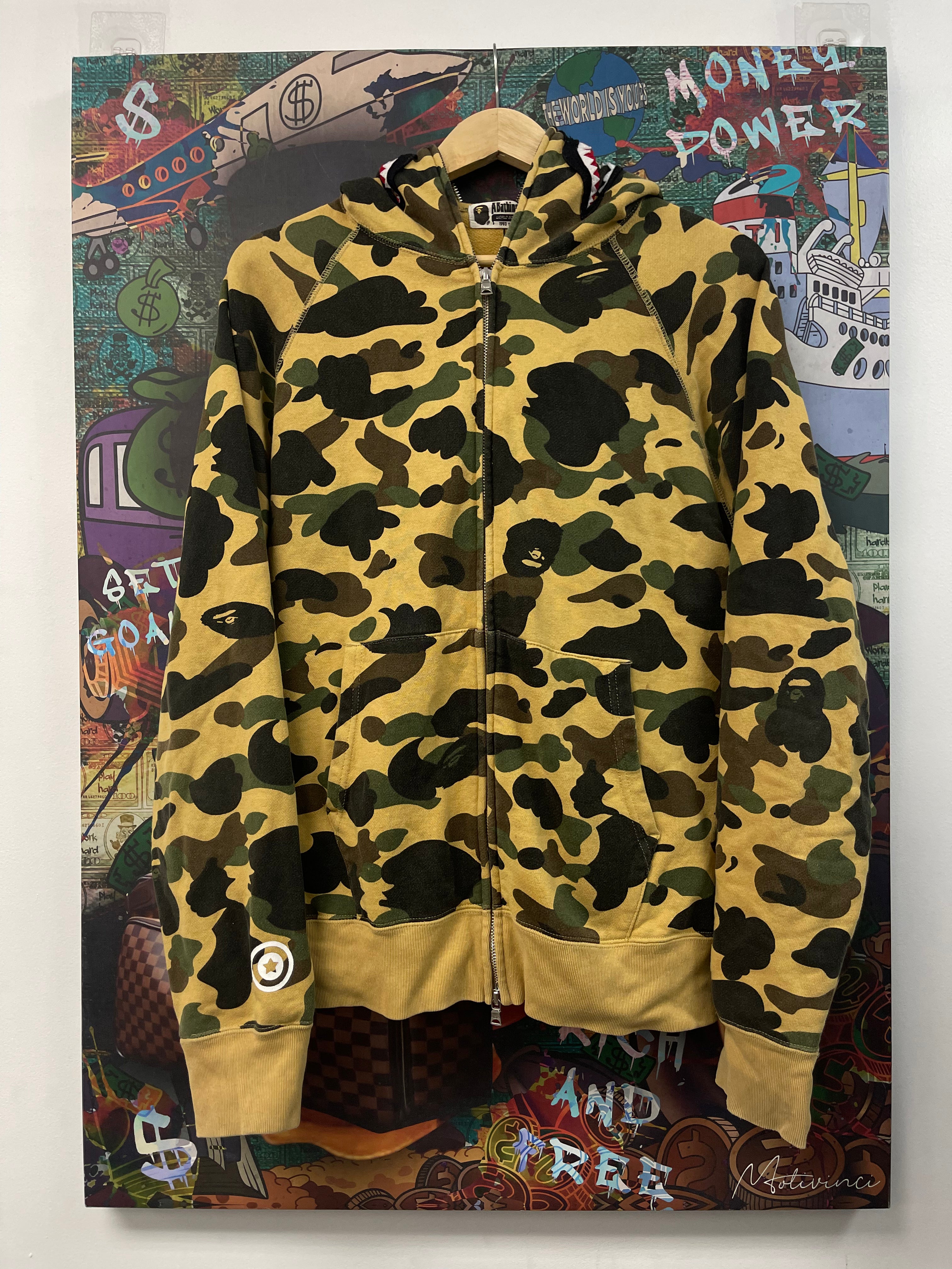 Bape Desert Camo Shark Zip Up Hoodie