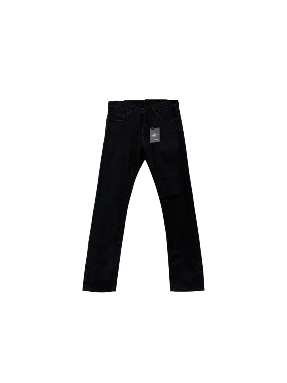 Off White Striped Black Wash Jeans