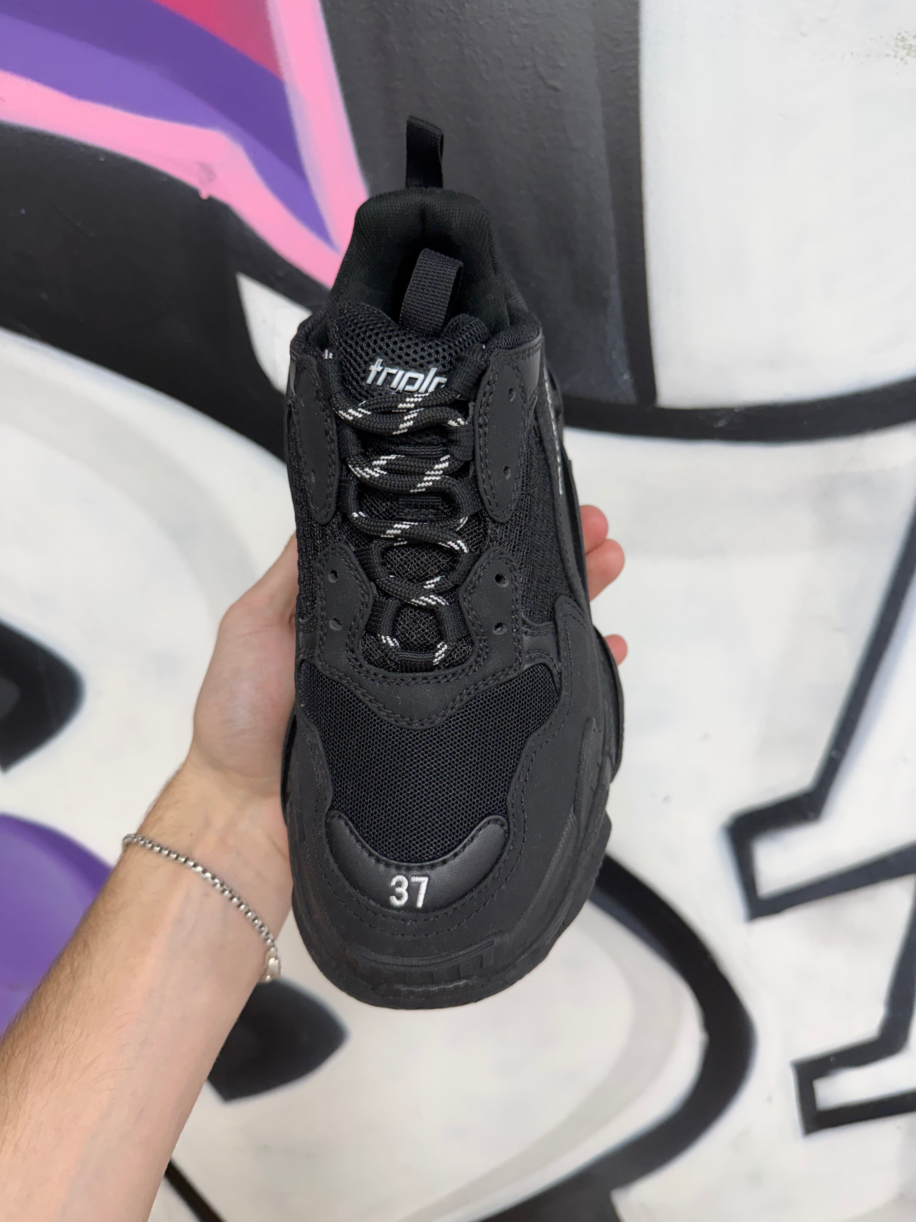 Balenciaga Black Triple S Sneakers