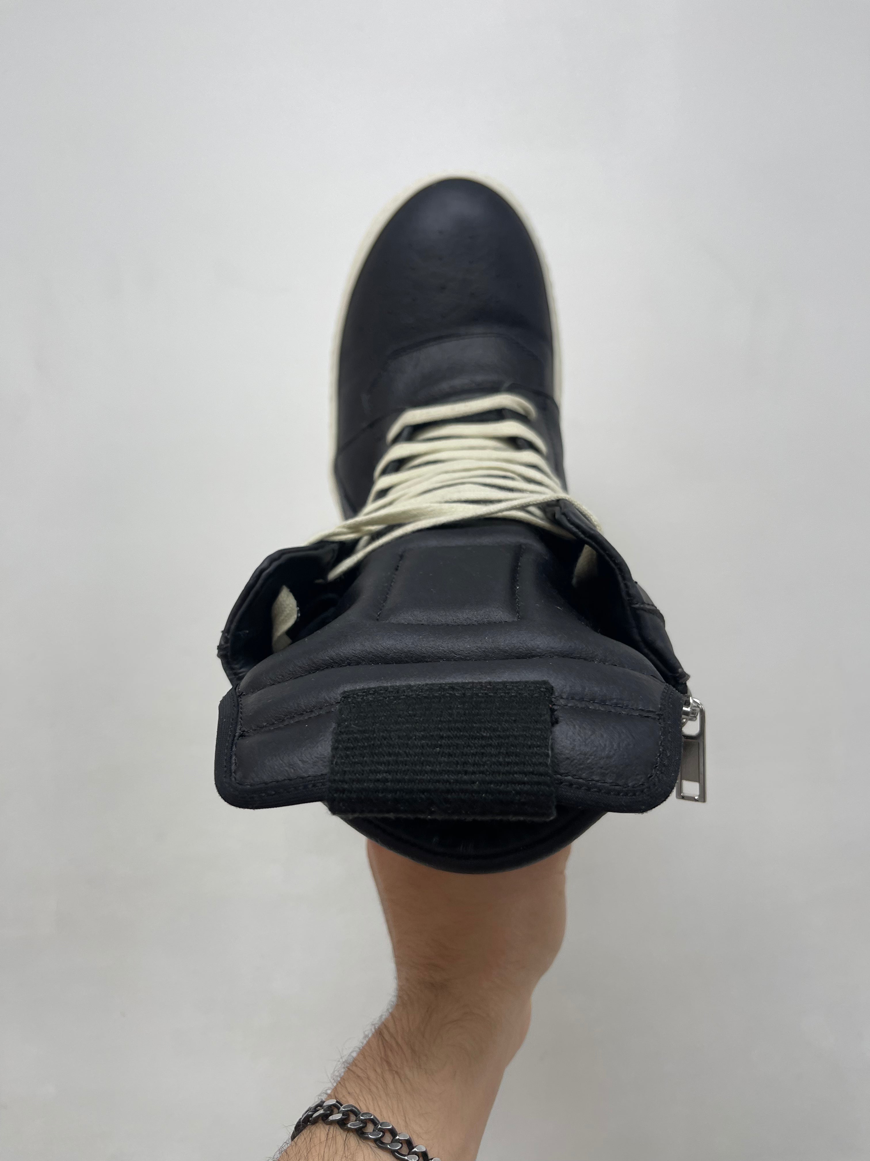 Rick Owens Black Black Milk Geobasket Sneakers