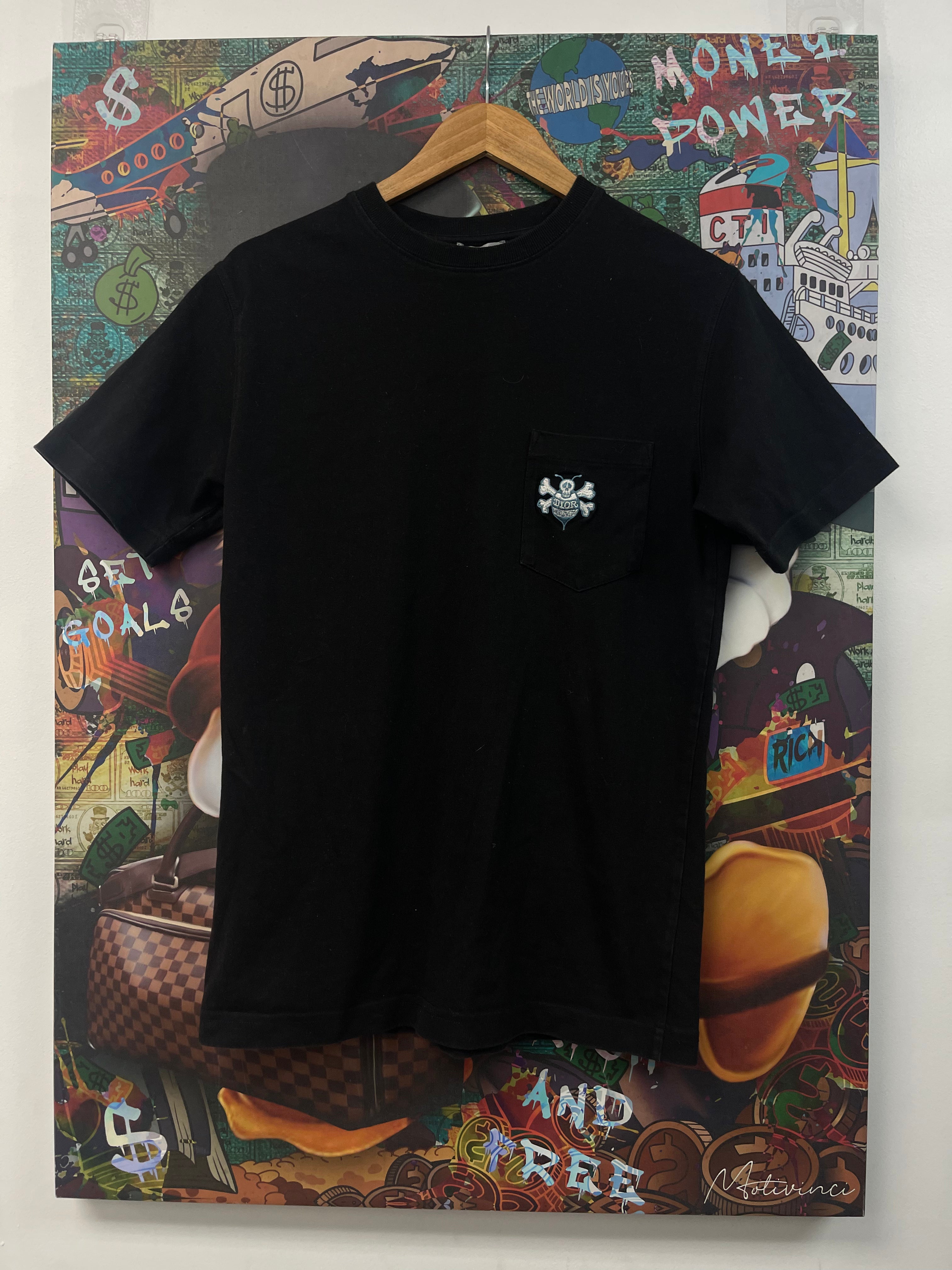 Dior Black Stussy Bee Tee