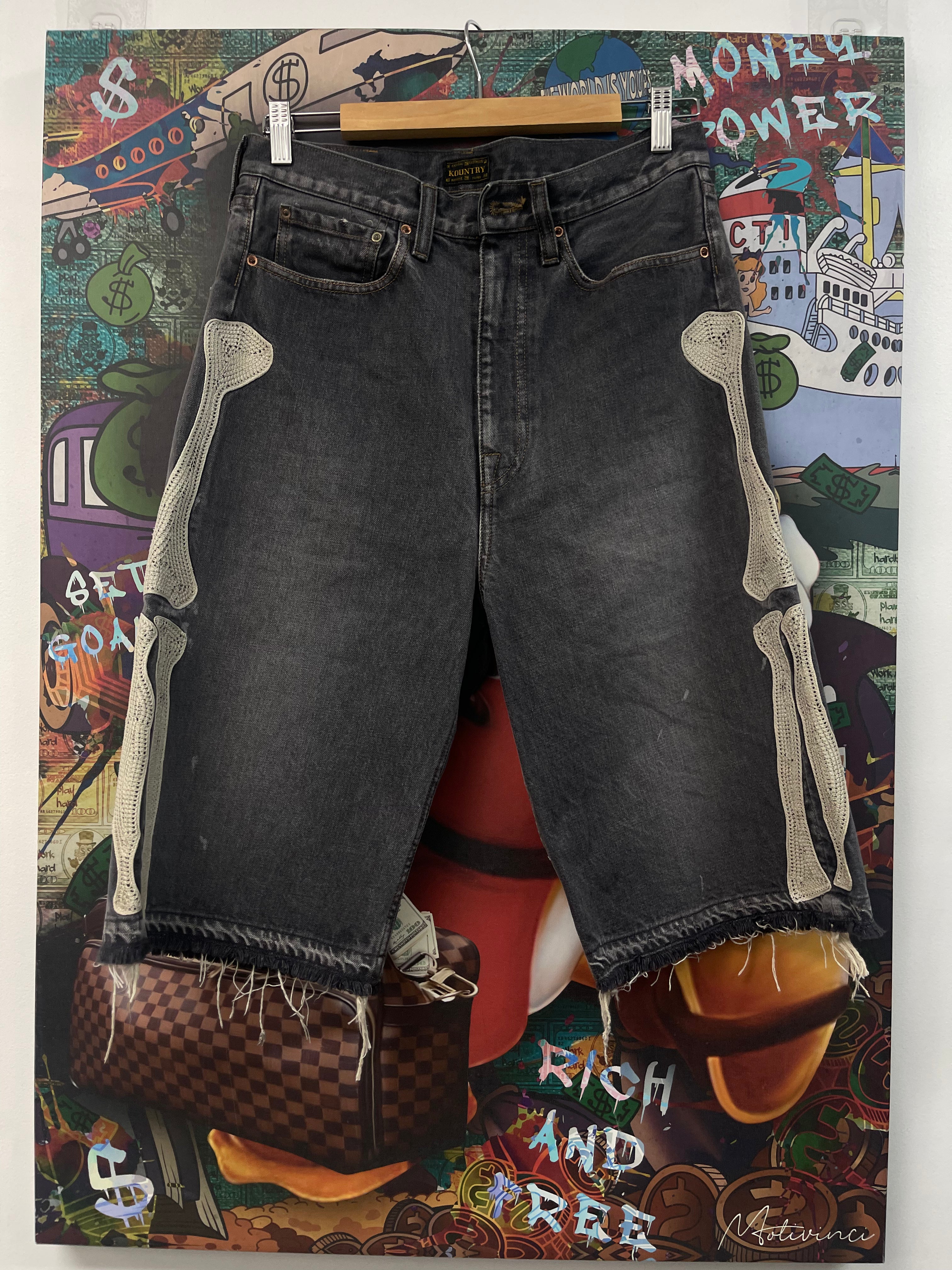 Kapital Grey Bone Shorts