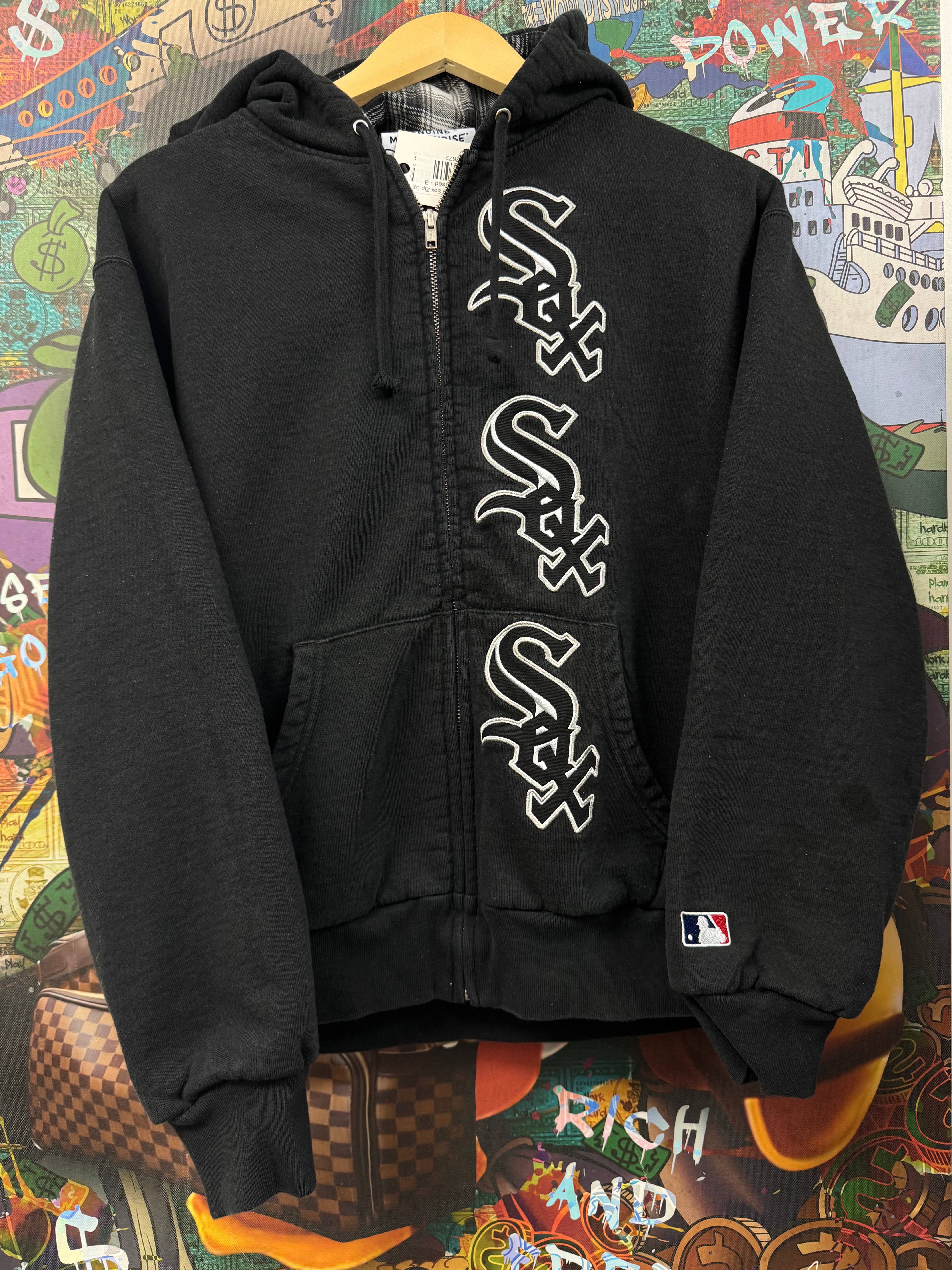 Supreme Black White Sox Zip Up
