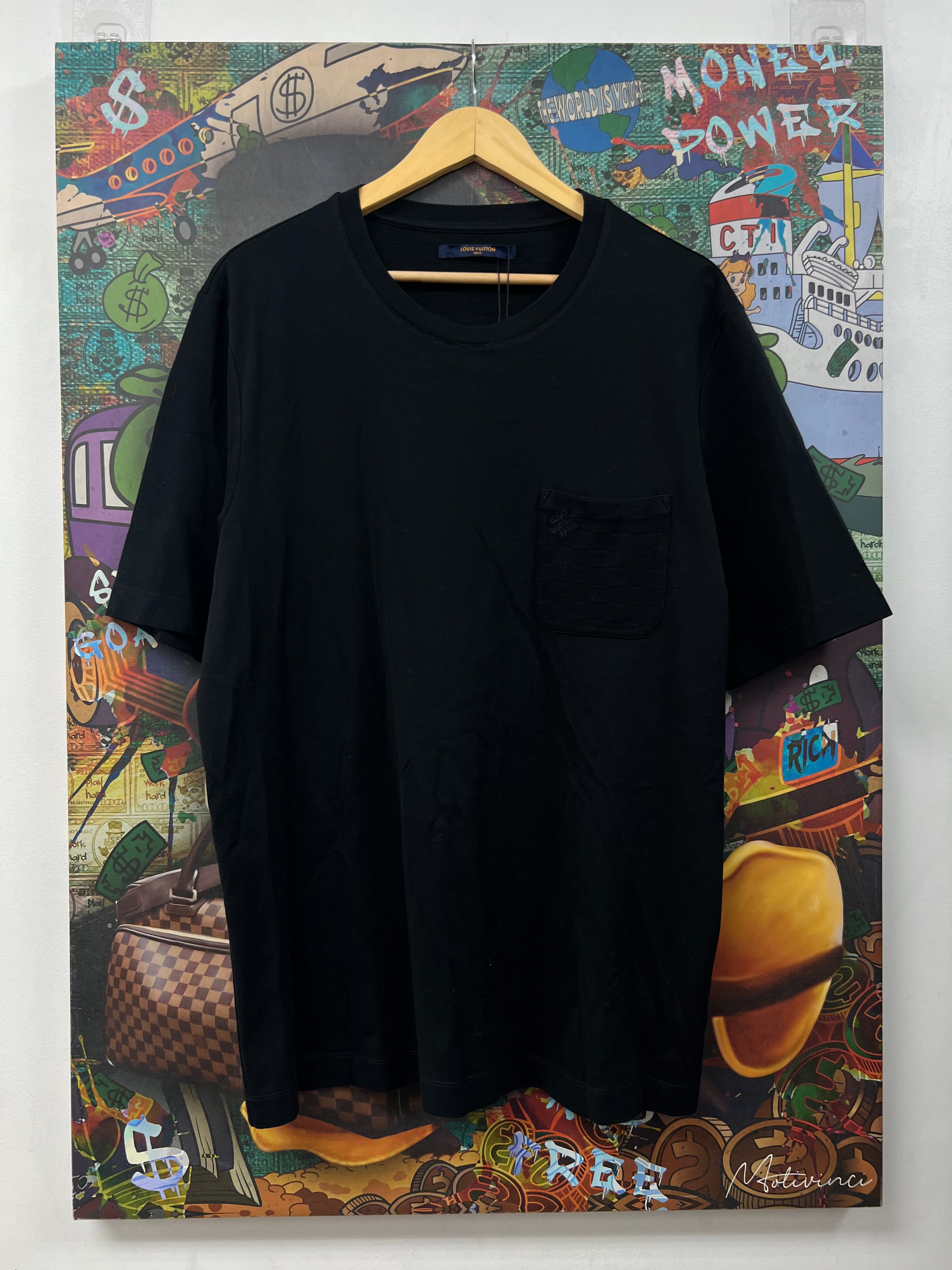 Louis Vuitton Black Pocket Damier Monogram Tee