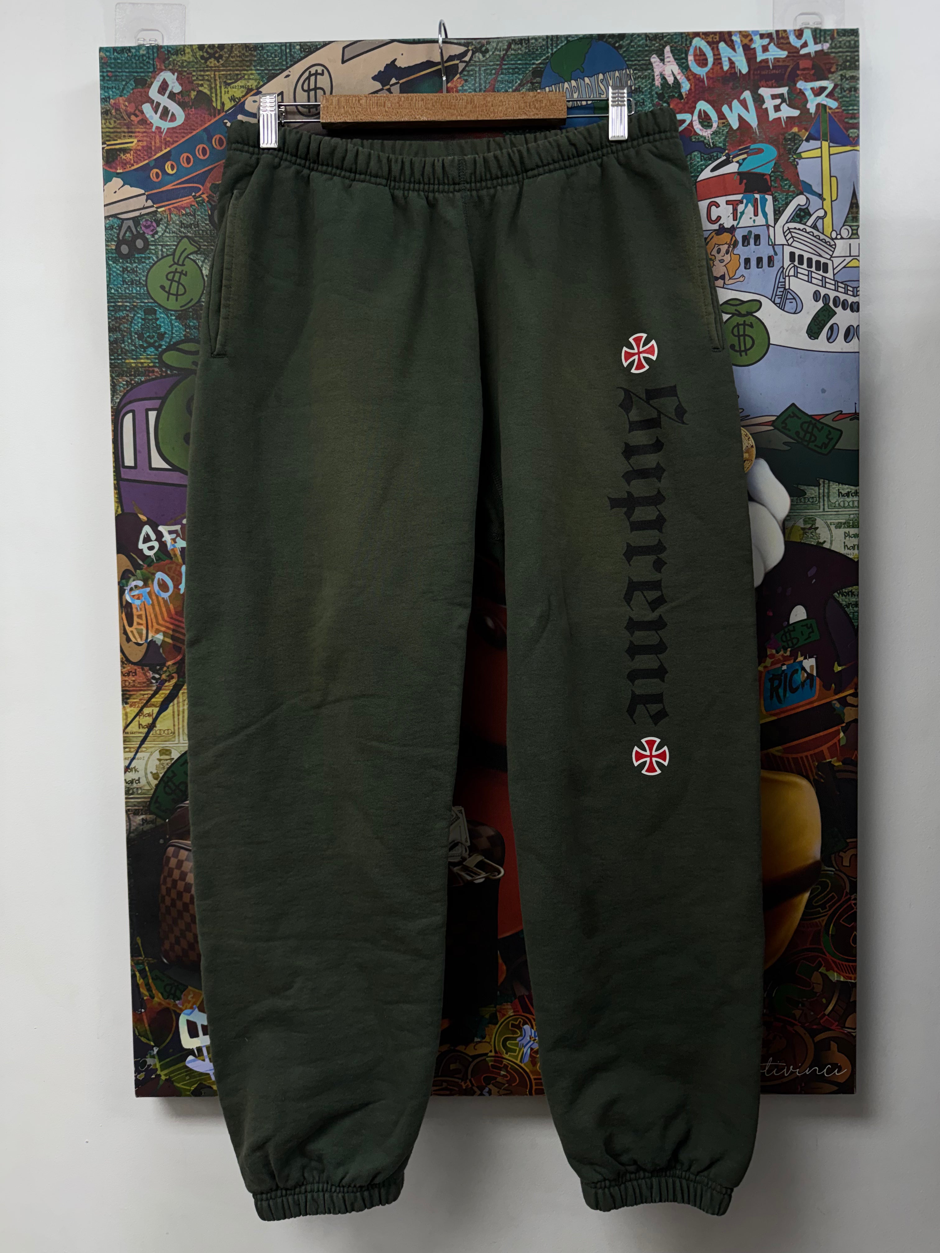 Supreme Olive Black Red FTR Sweats