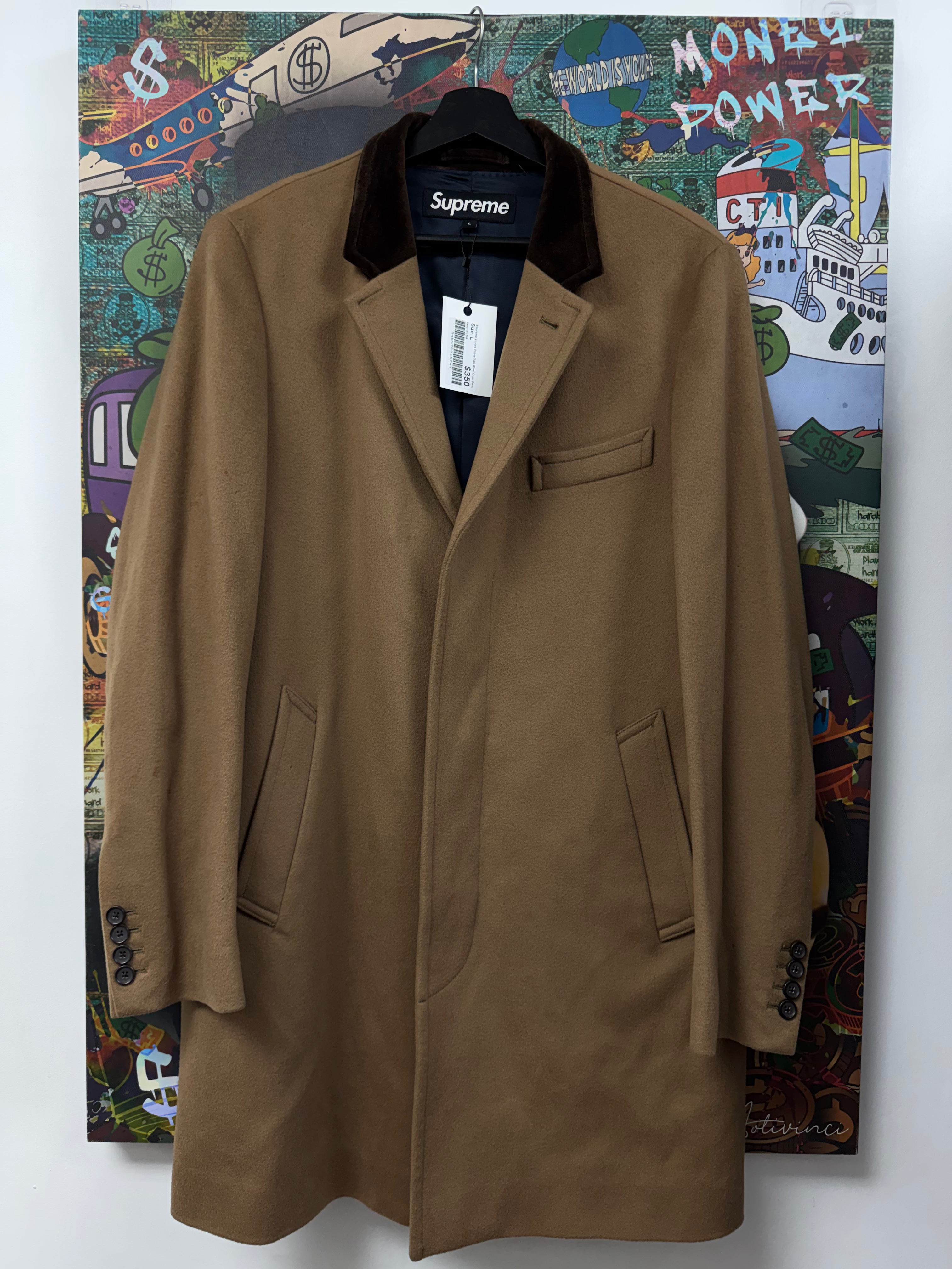 Supreme x Loro Piana Tan Wool Over Coat