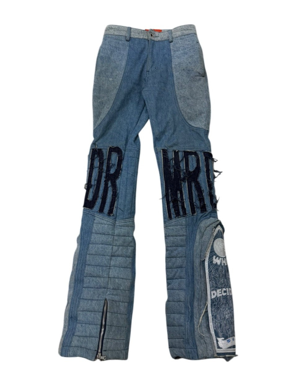 Who Decides War Moto Denim Light Wash Jeans